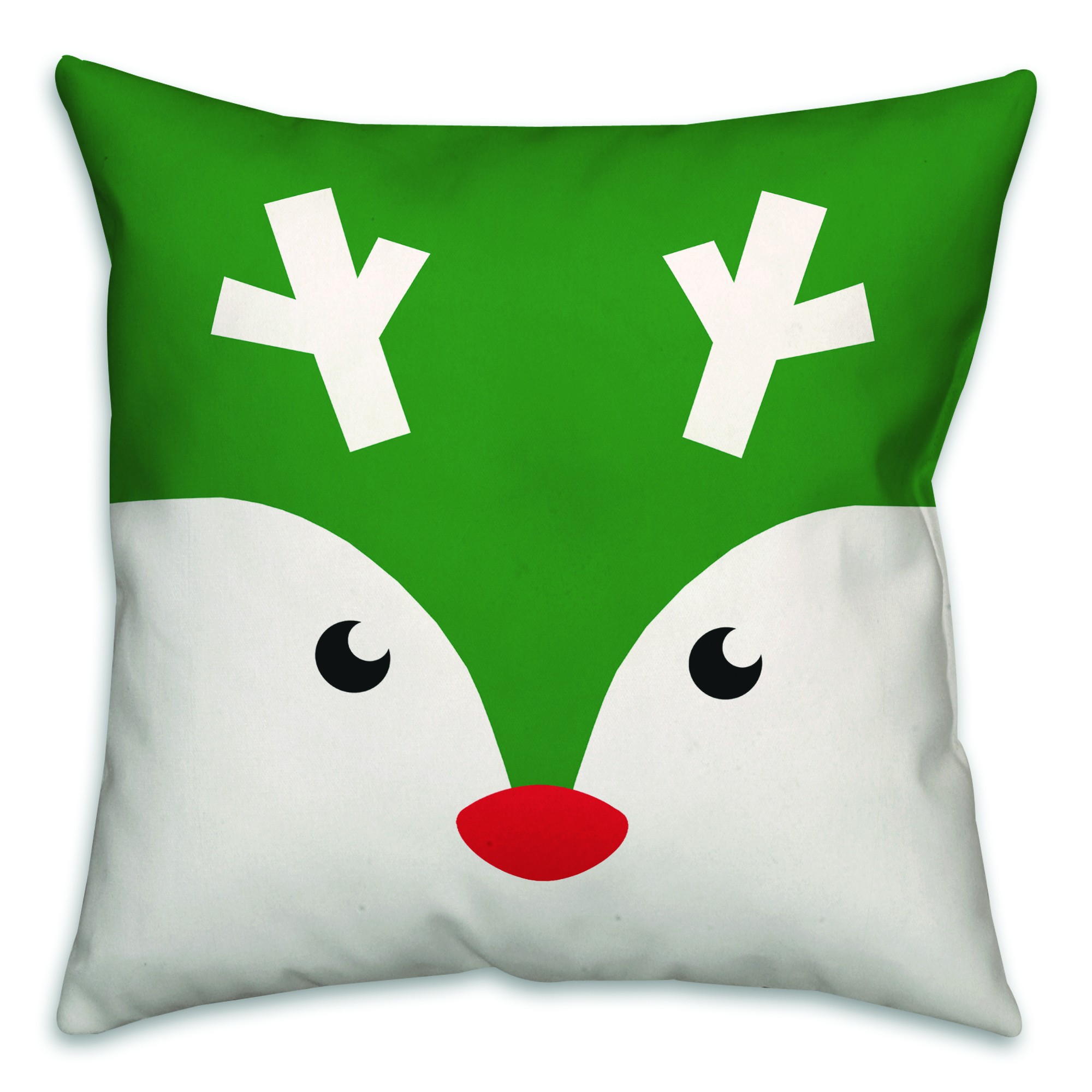 Baby Rudolph Face 18x18 Spun Poly Pillow