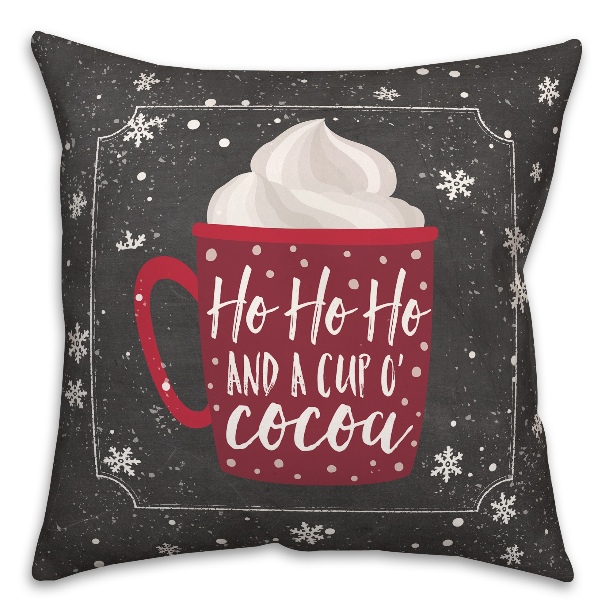 Hohoho Cocoa 18x18 Spun Poly Pillow