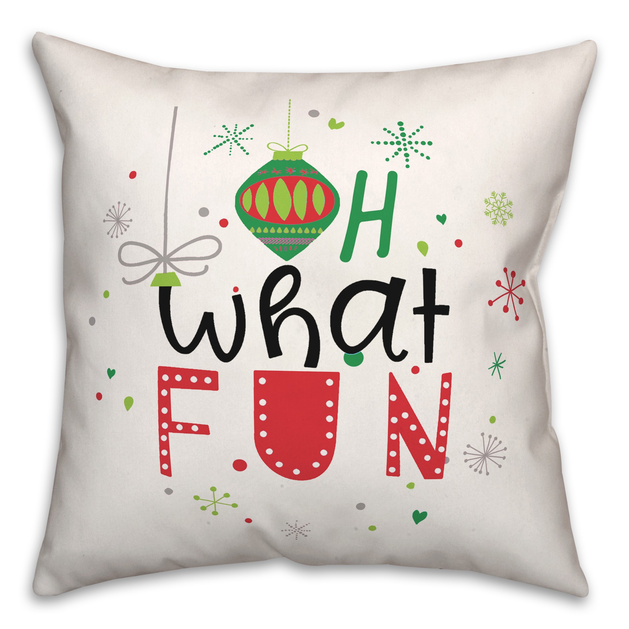 Oh What Fun 18x18 Spun Poly Pillow