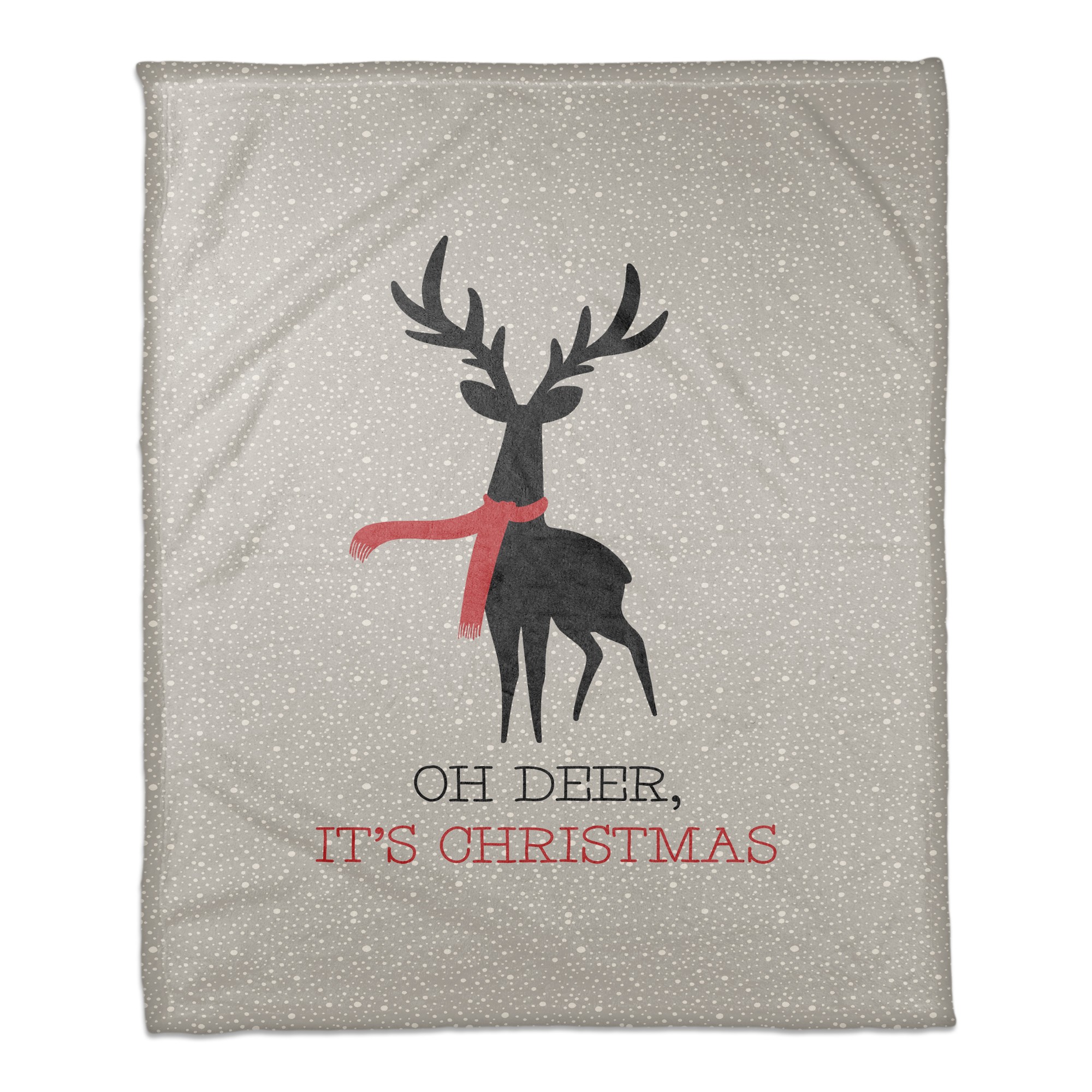 Oh Deer It's Christmas 50x60 Coral Fleece Blanket