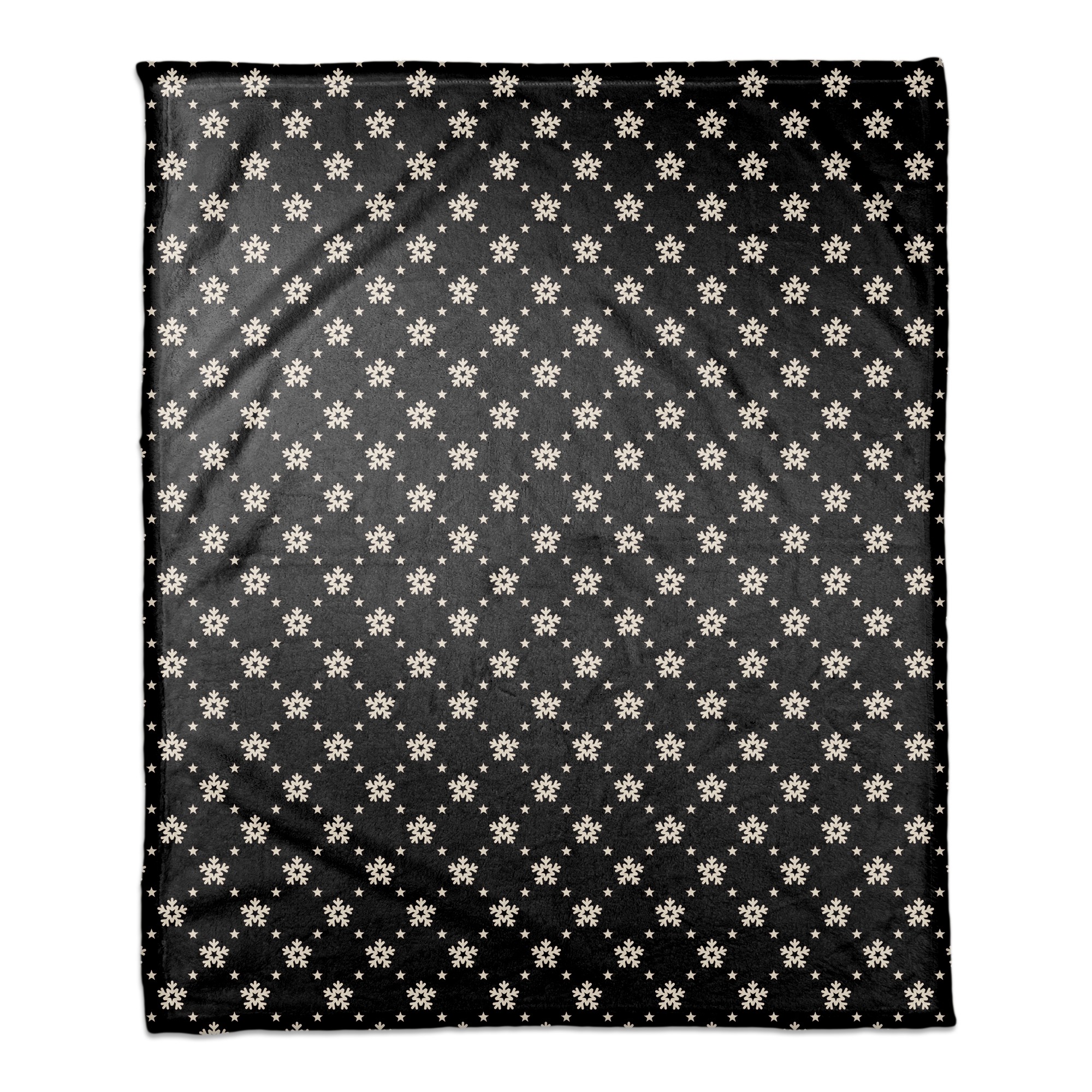 Stars and Snow Pattern 50x60 Coral Fleece Blanket