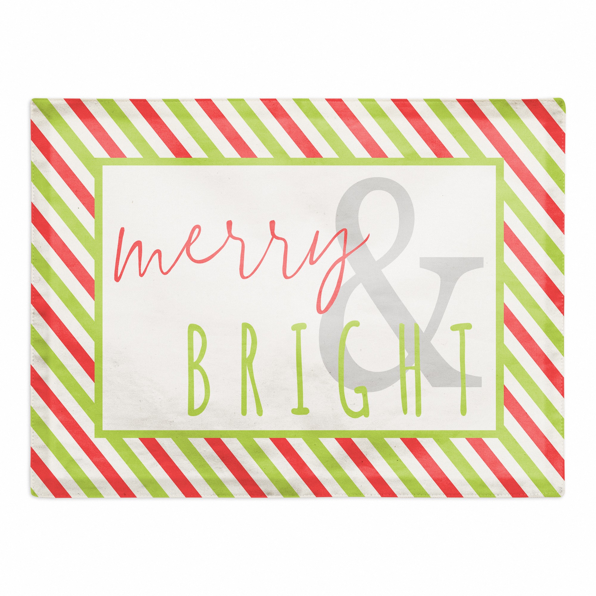 Merry and Bright Stripes 18x14 Poly Twill Placemat