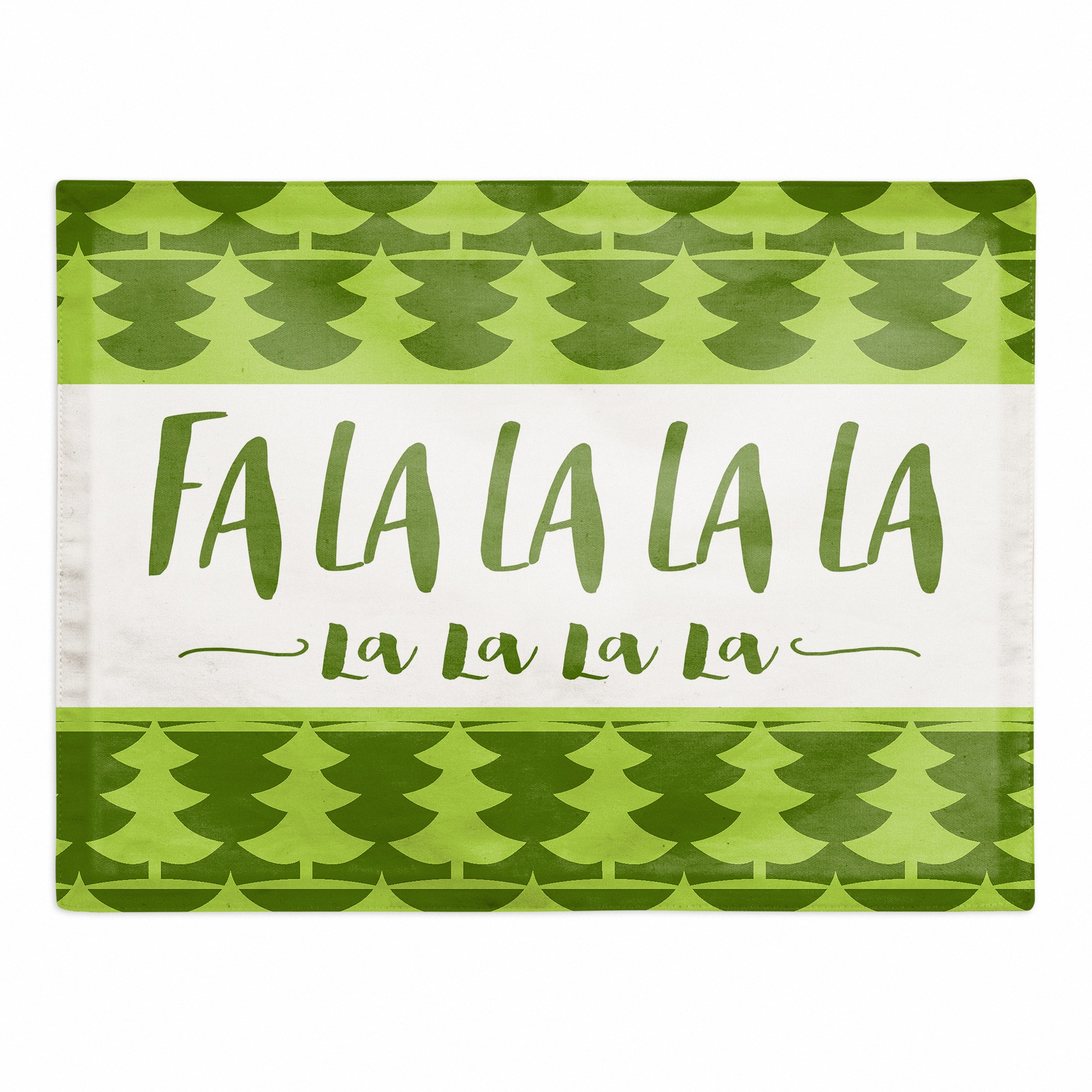 Falalala Tree Pattern 18x14 Poly Twill Placemat