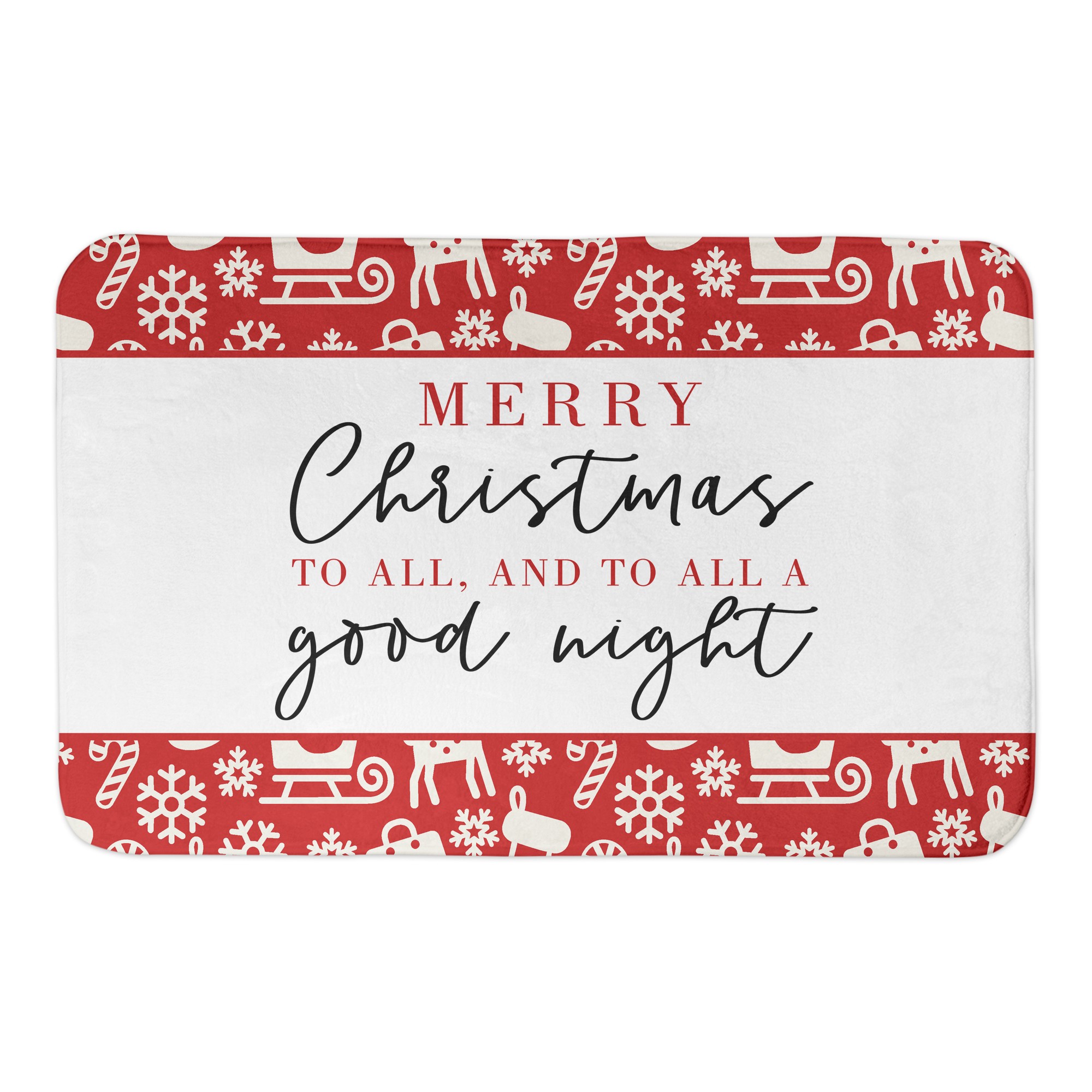 Christmas Icon Good Night 34x21 Bath Mat