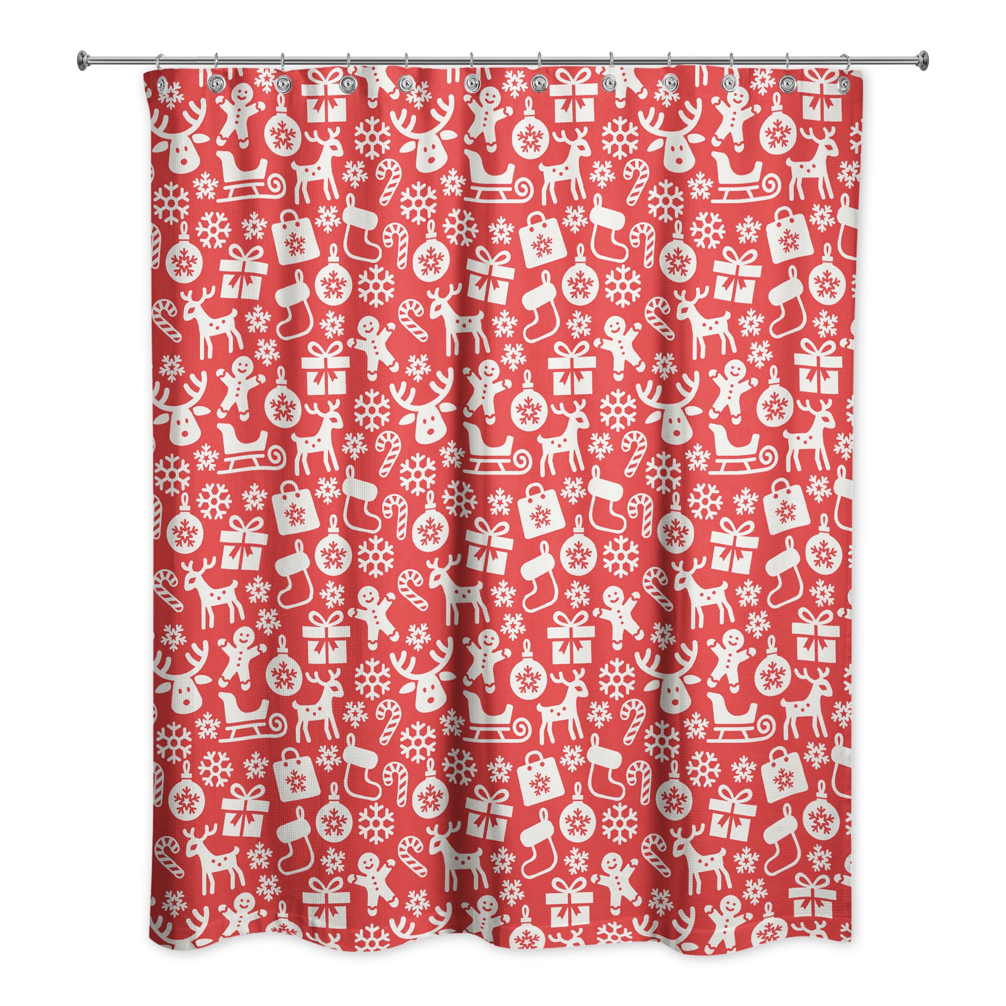 Christmas Icon Pattern 71x74 Shower Curtain