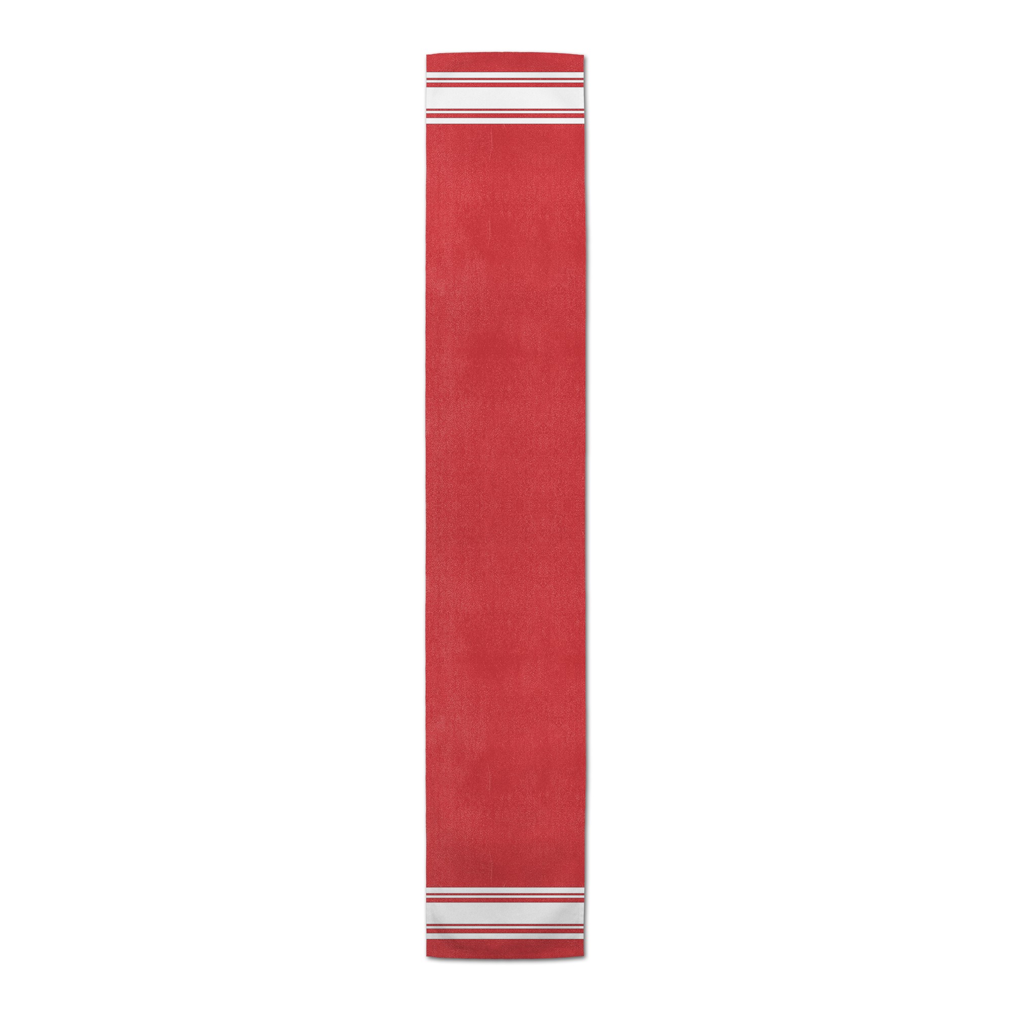 Red, White and Gray Stripes Tablecloth
