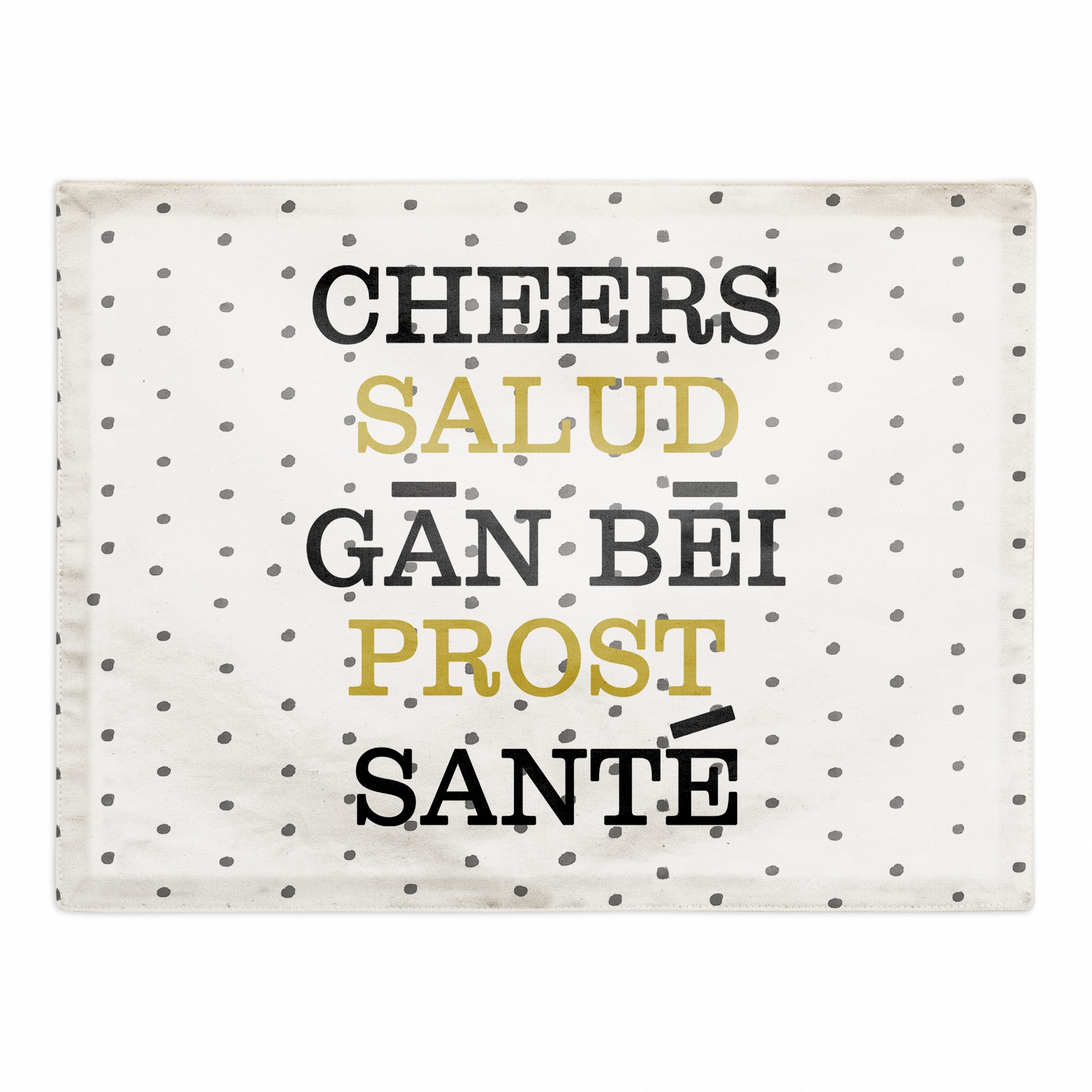 Cheers Languages 18x14 Poly Twill Placemat
