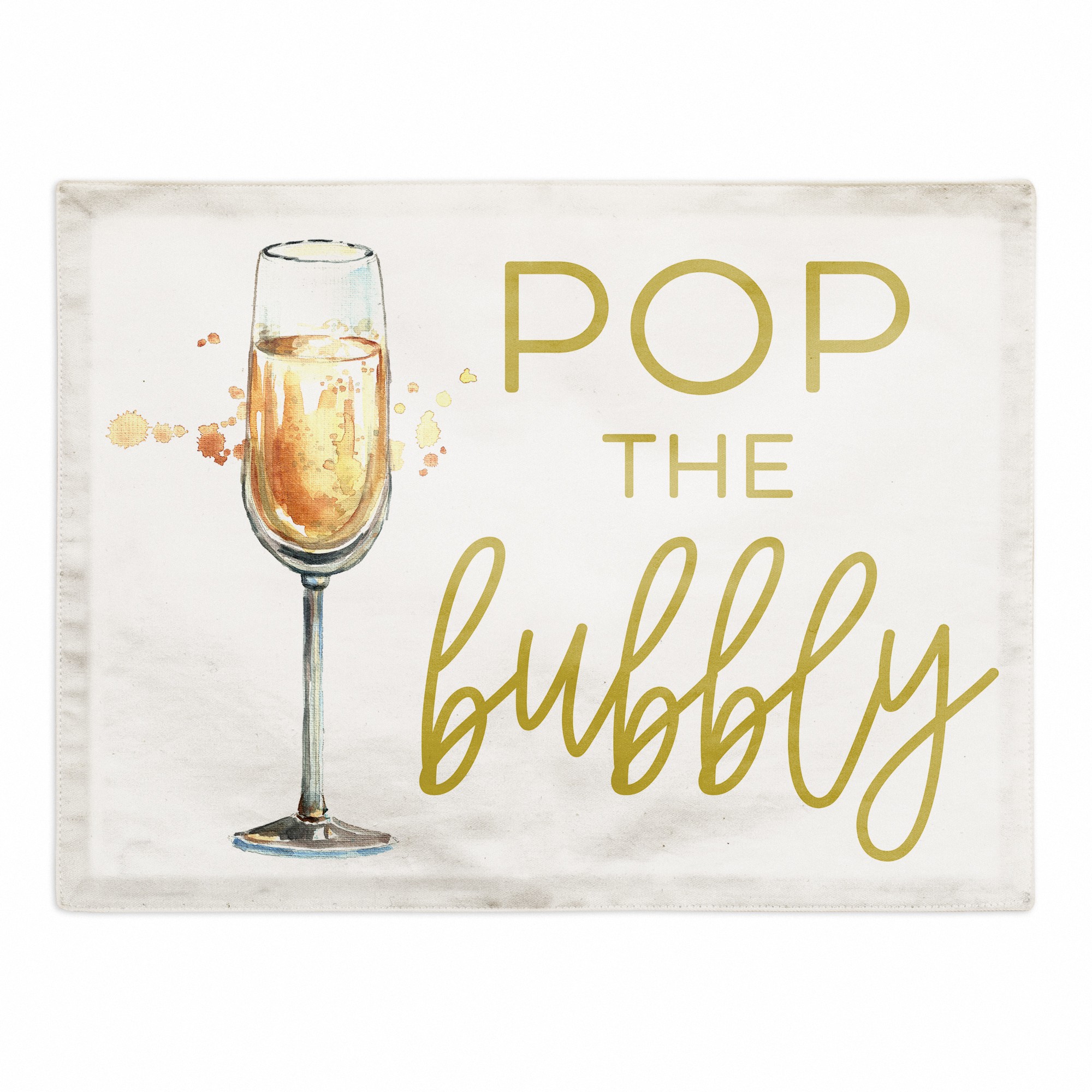 Pop The Bubbly 18x14 Poly Twill Placemat