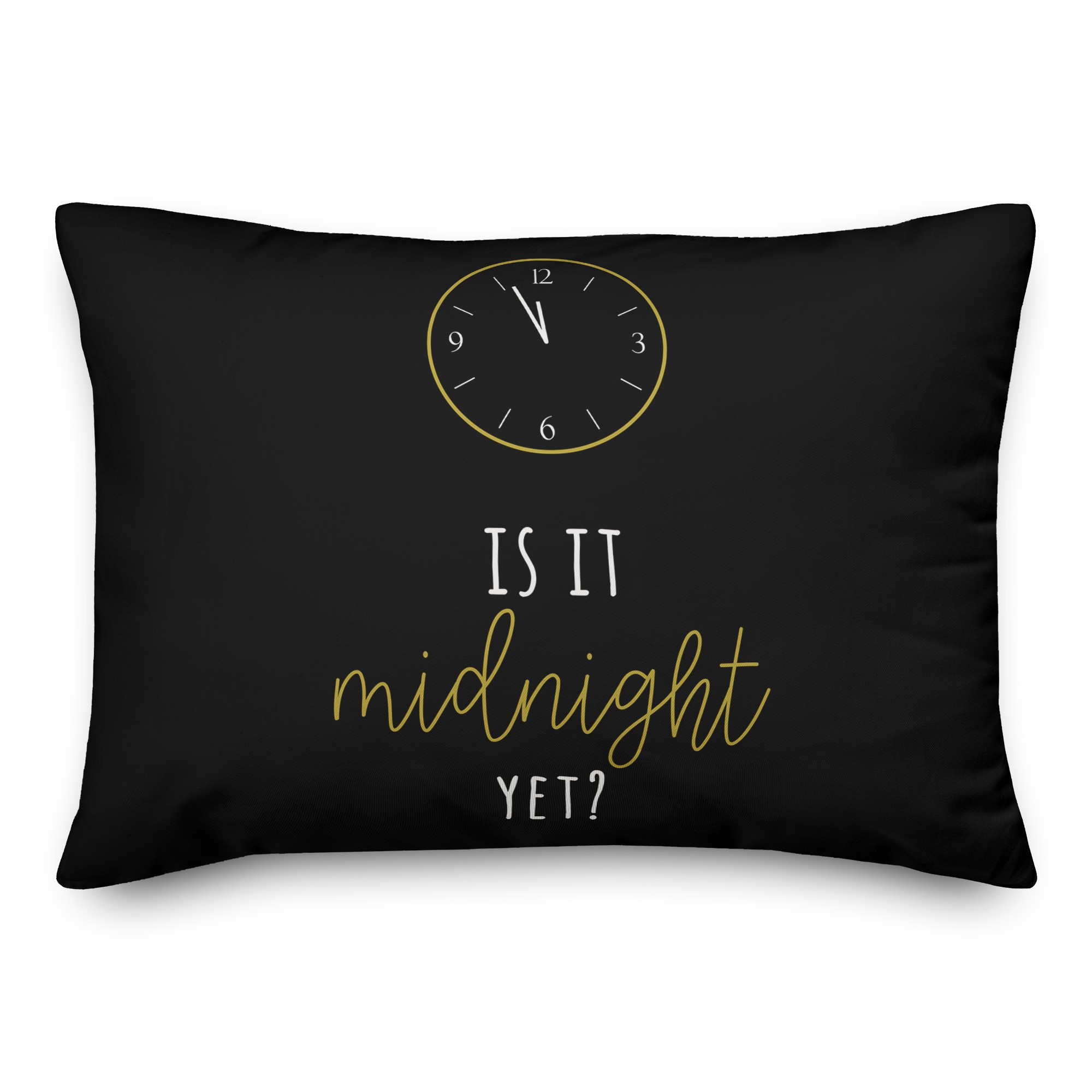 Midnight Countdown 14x20 Spun Poly Pillow