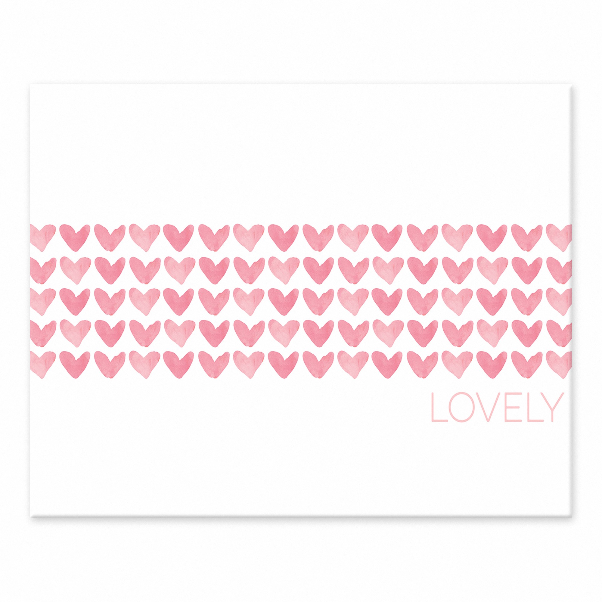 Watercolor Hearts 10x8 Tabletop Canvas