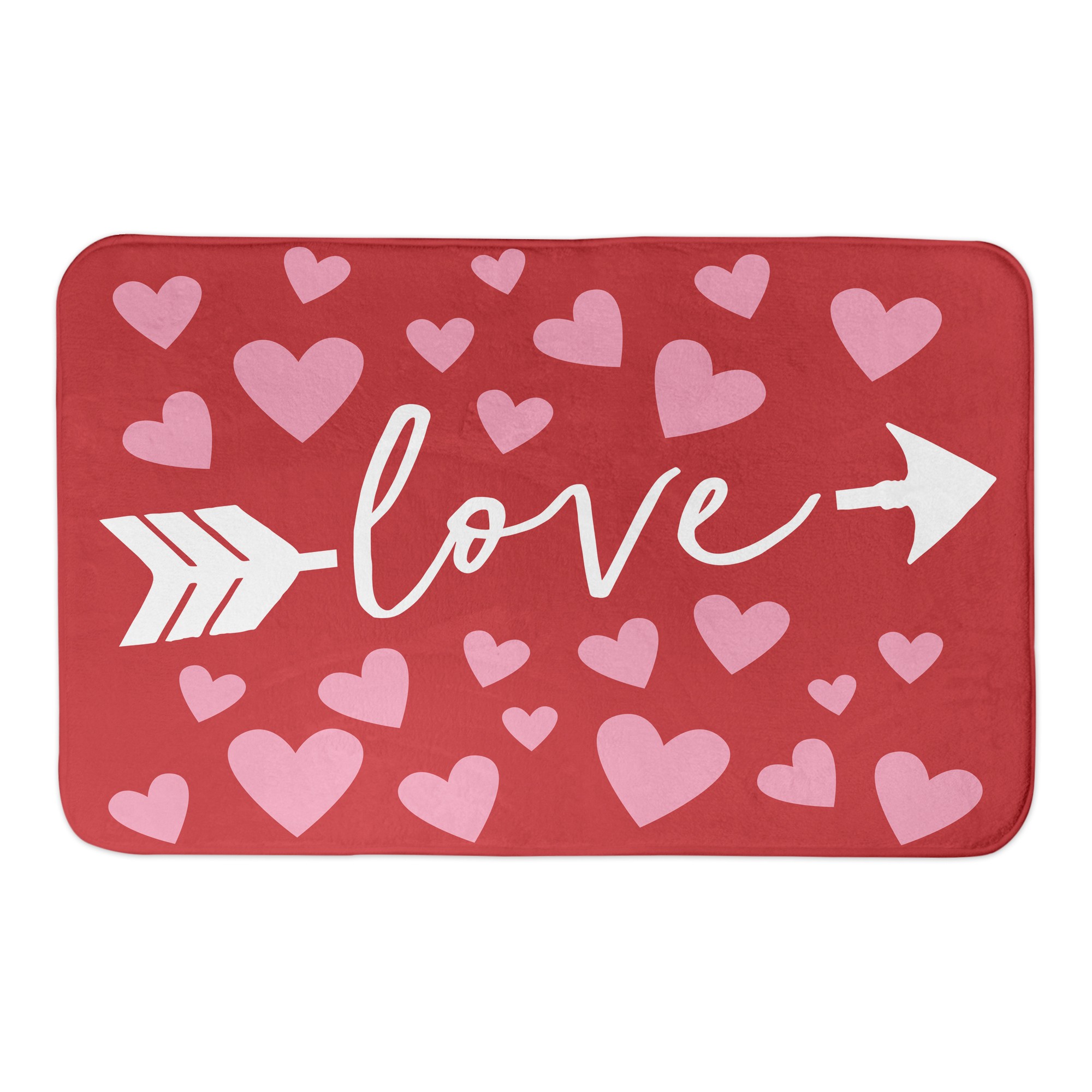 Love Hearts and Arrow 34x21 Bath Mat