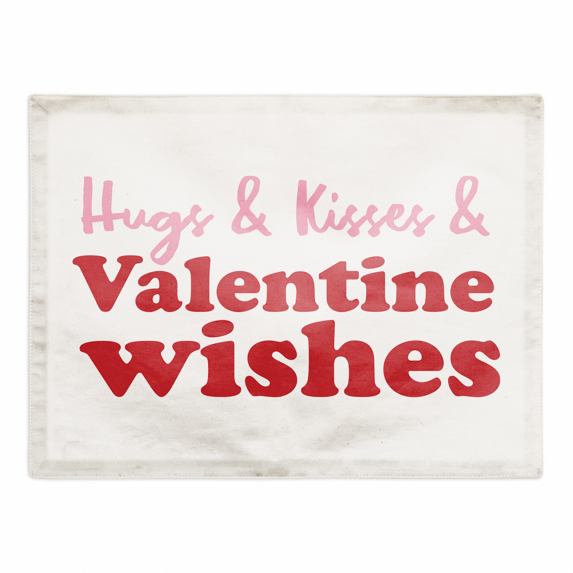 Hugs and Kisses and Wishes 18x14 Poly Twill Placemat