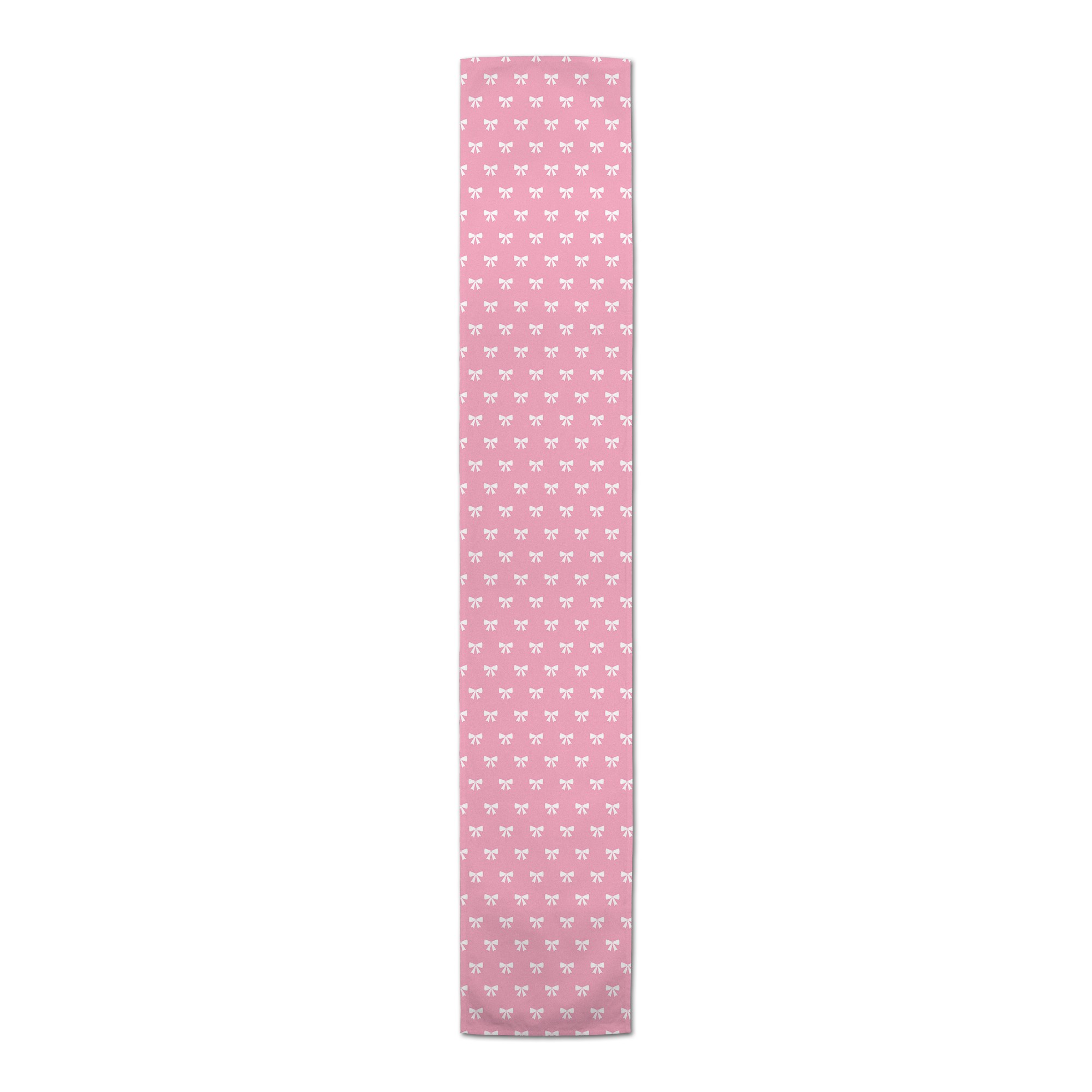Pink and White Bow Pattern Textiles