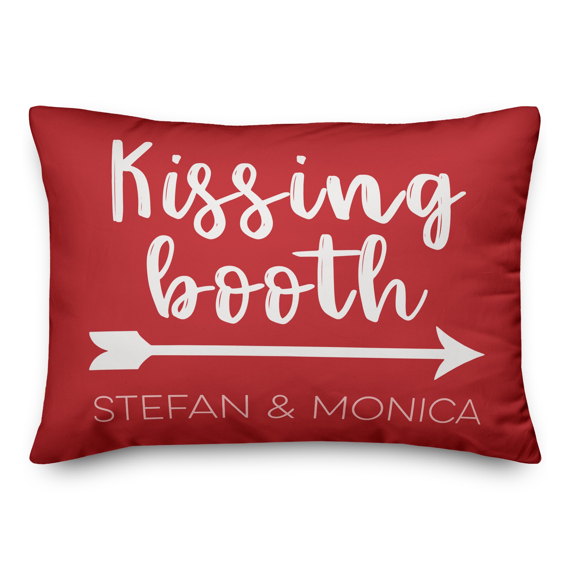 Kissing Booth 14x20 Personalized Spun Poly Pillow