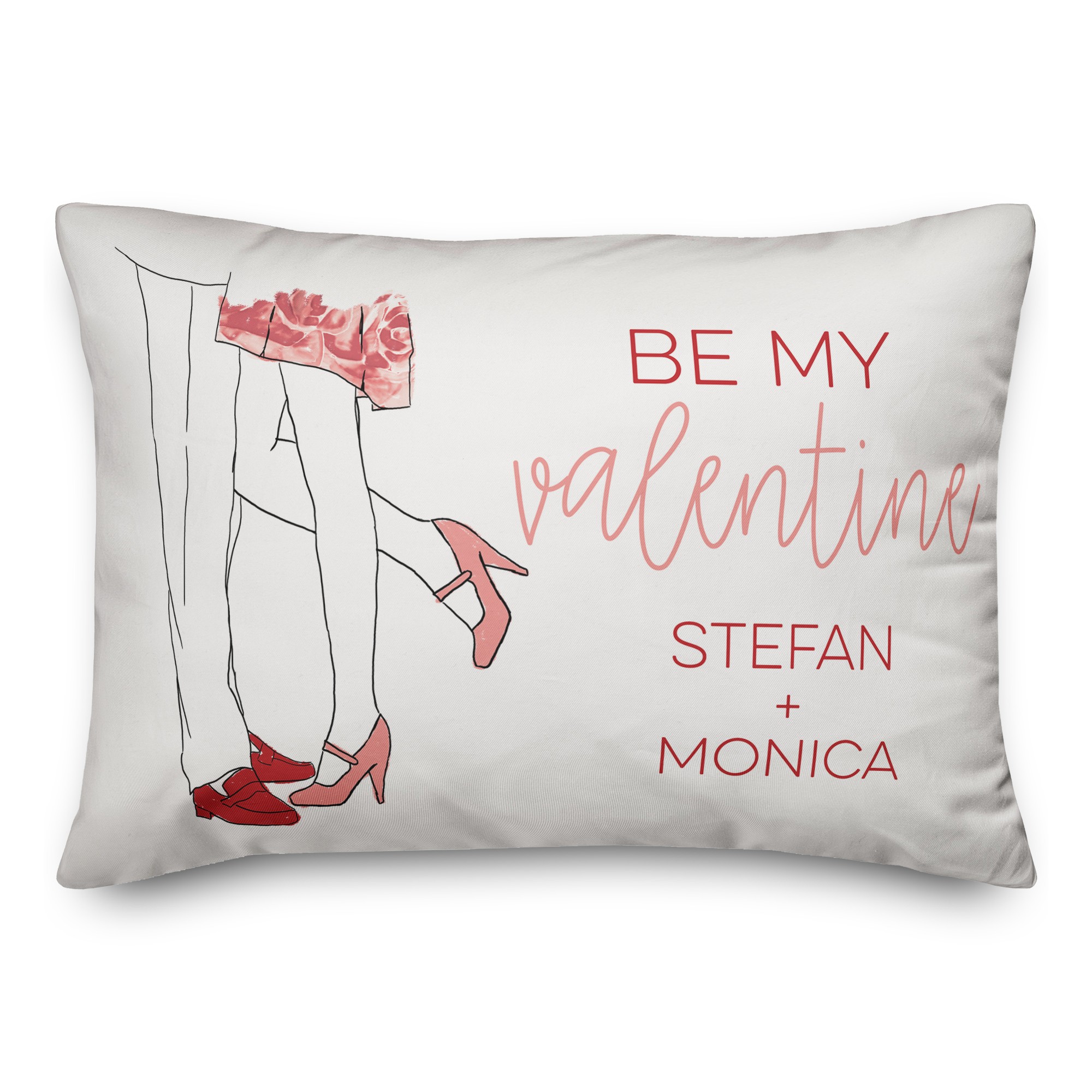 Kissing Couple 14x20 Personalized Spun Poly Pillow