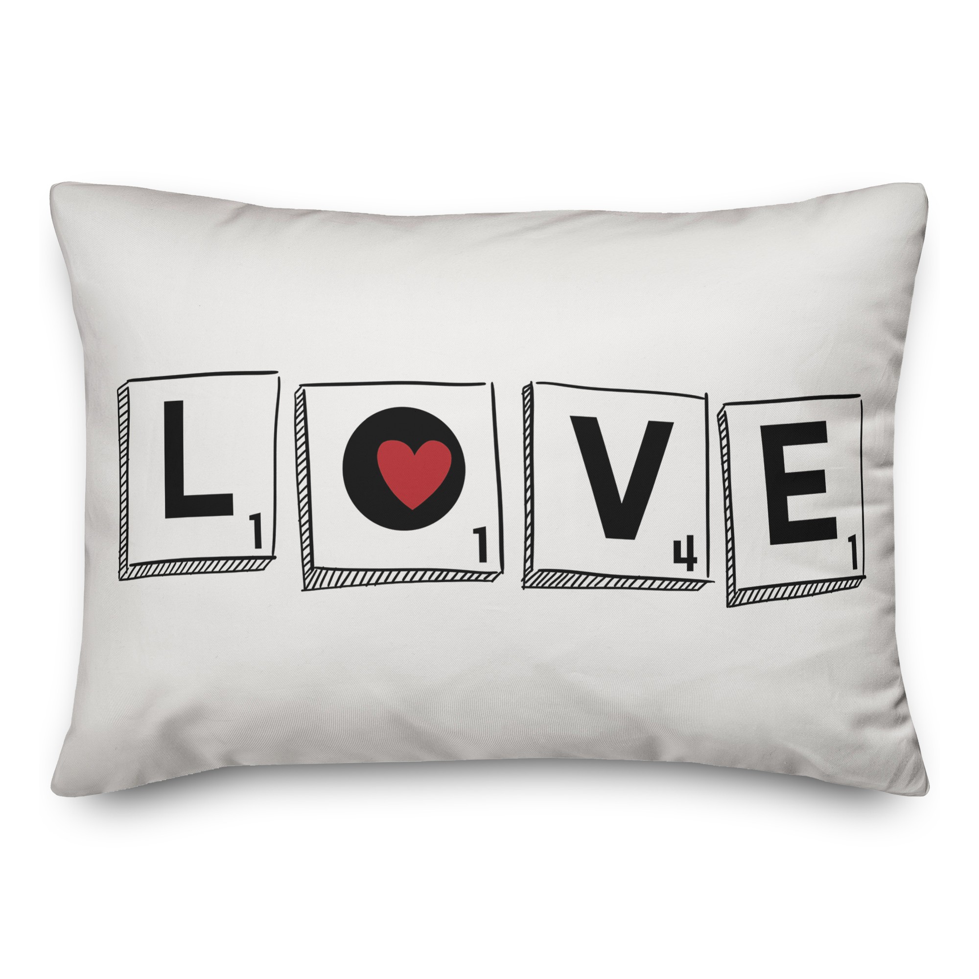 Scrabble Love 14x20 Spun Poly Pillow