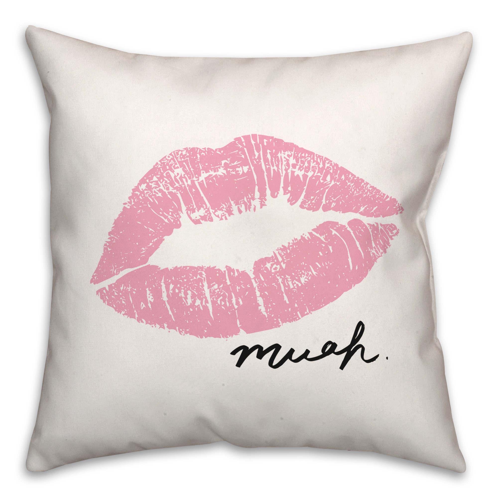 Muah Lips 18x18 Spun Poly Pillow