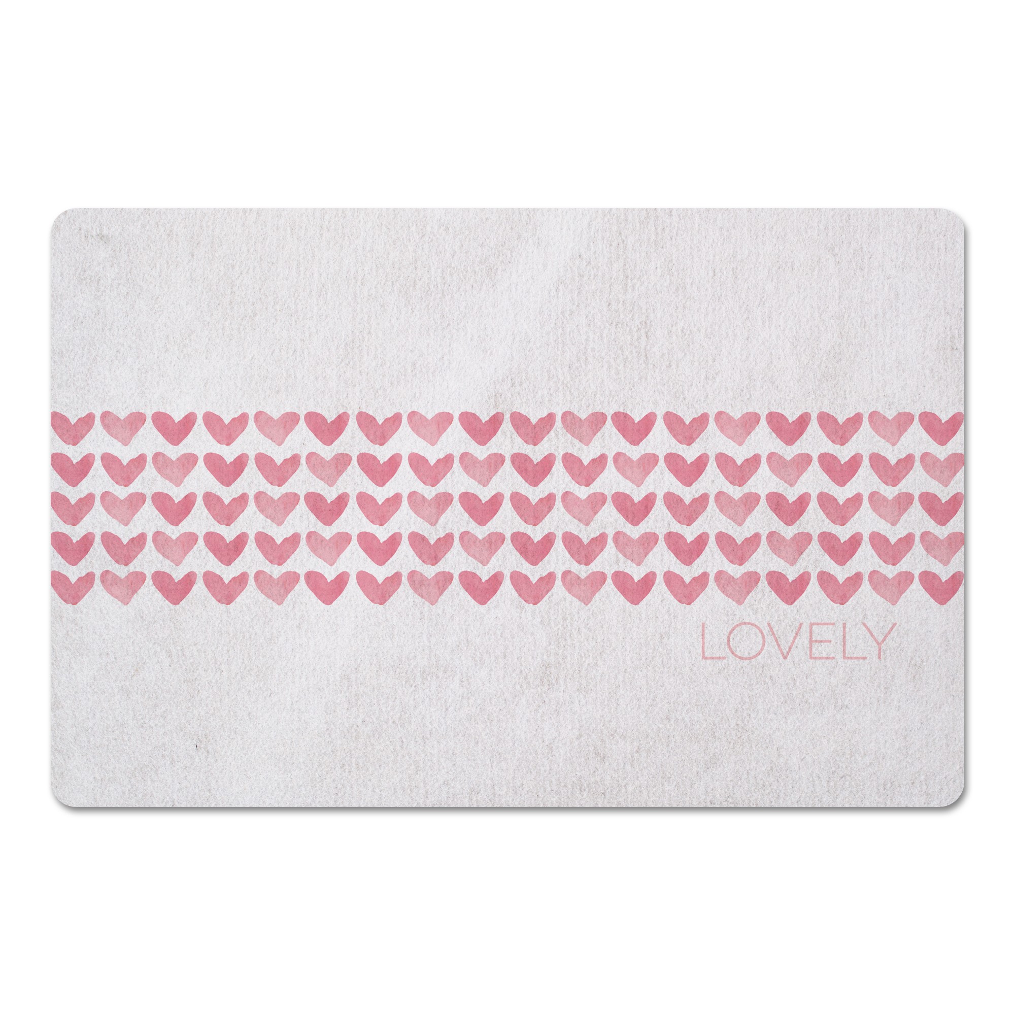 Watercolor Hearts 27x18 Floor Mat