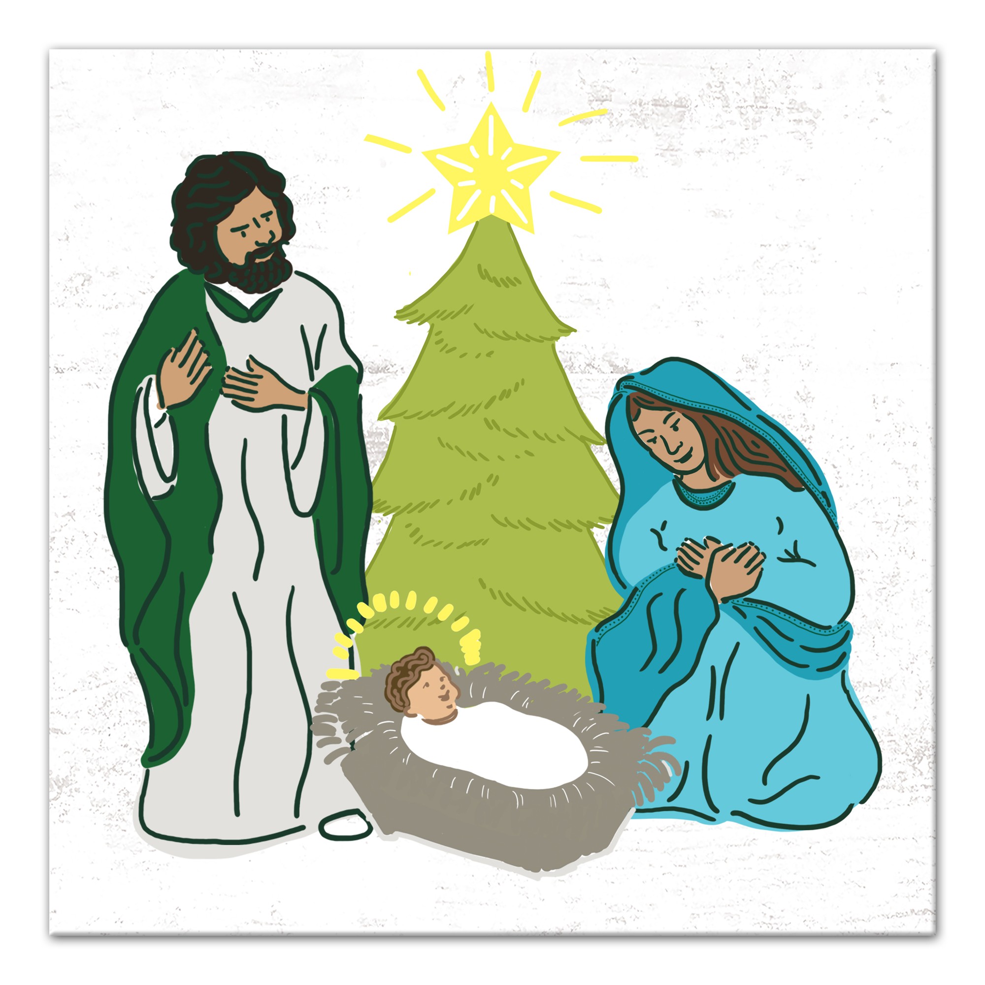 Nativity Scene 20x20 Canvas Wall Art