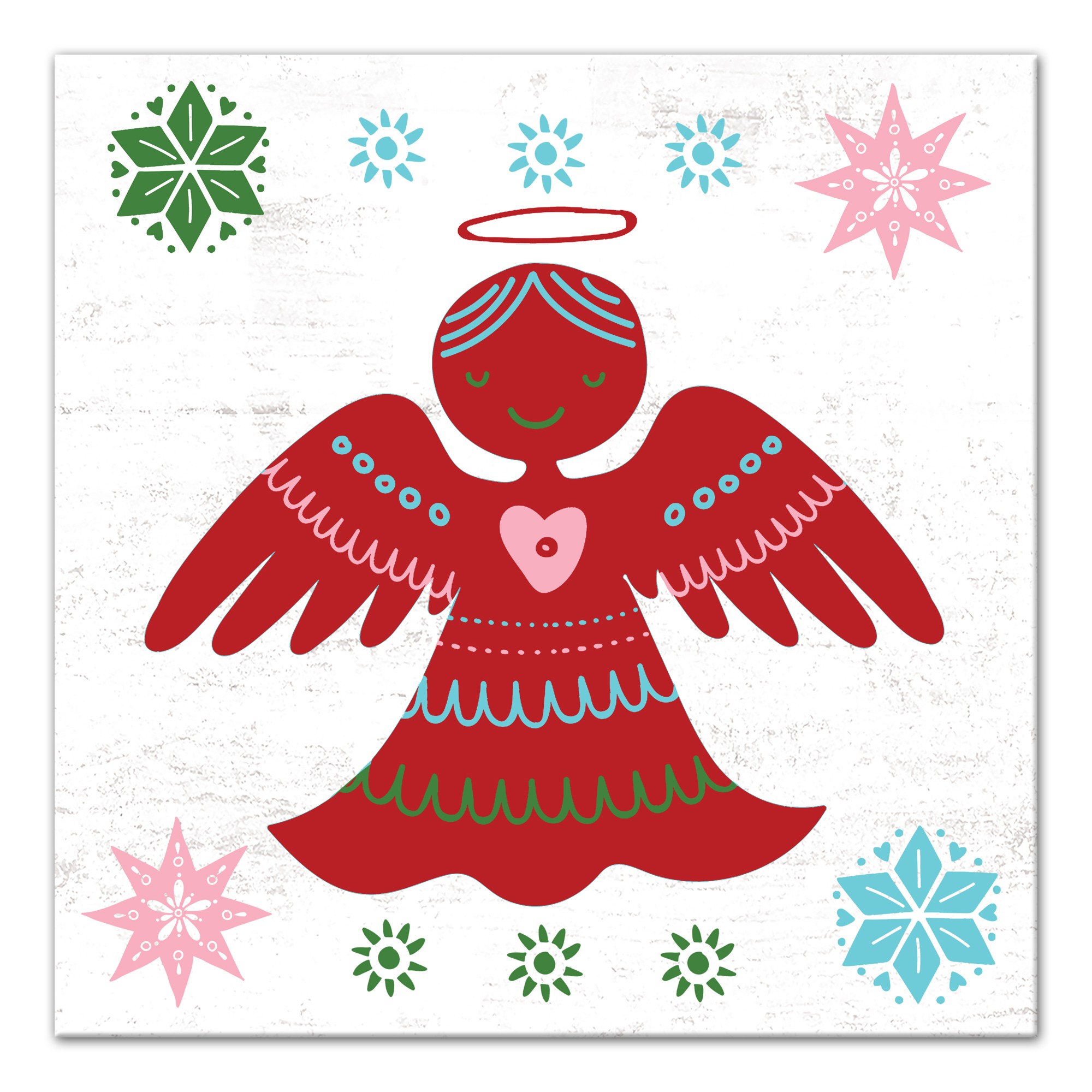 Simple Red Angel 20x20 Canvas Wall Art