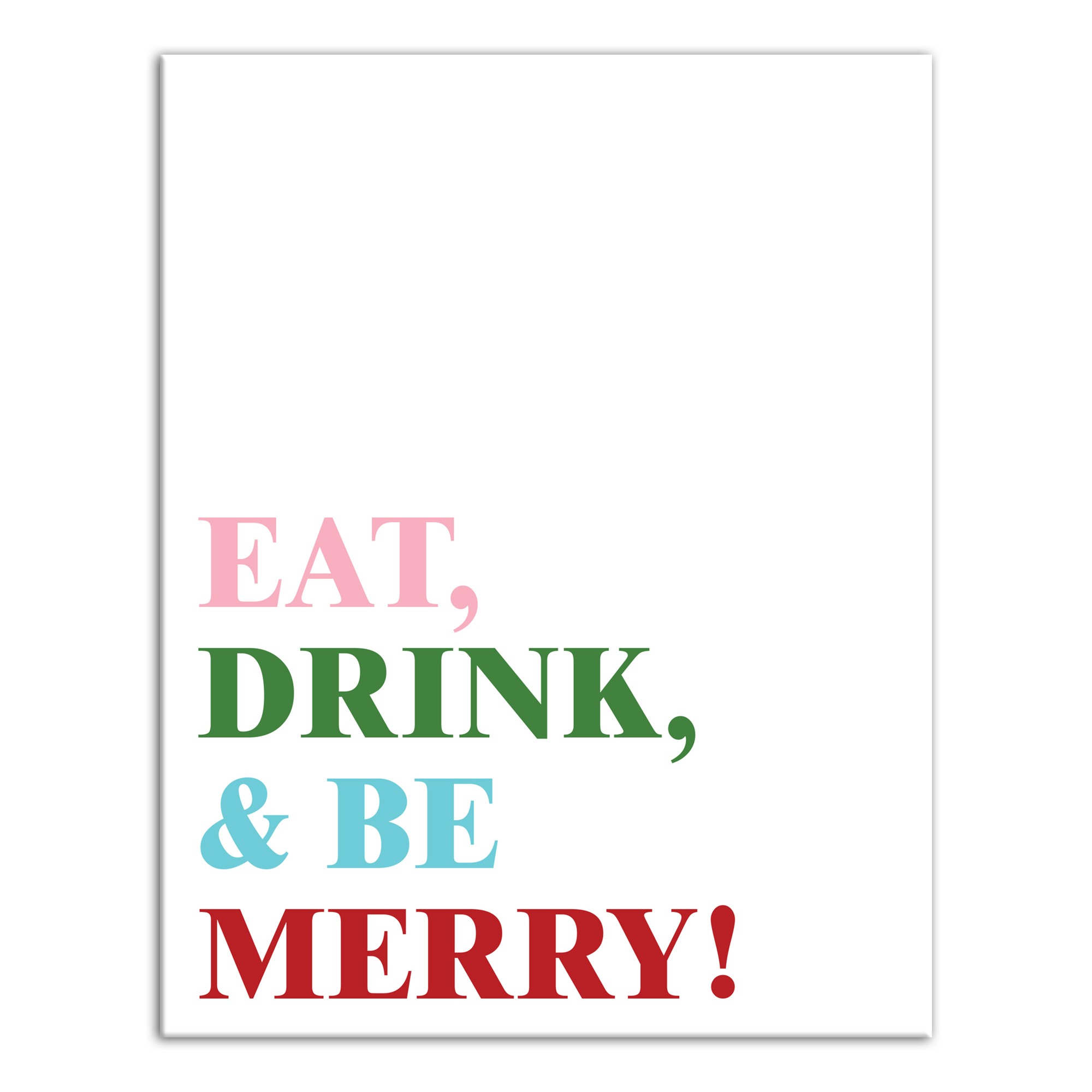 Eat Drink and Be Merry 14x11 Canvas Wall Art