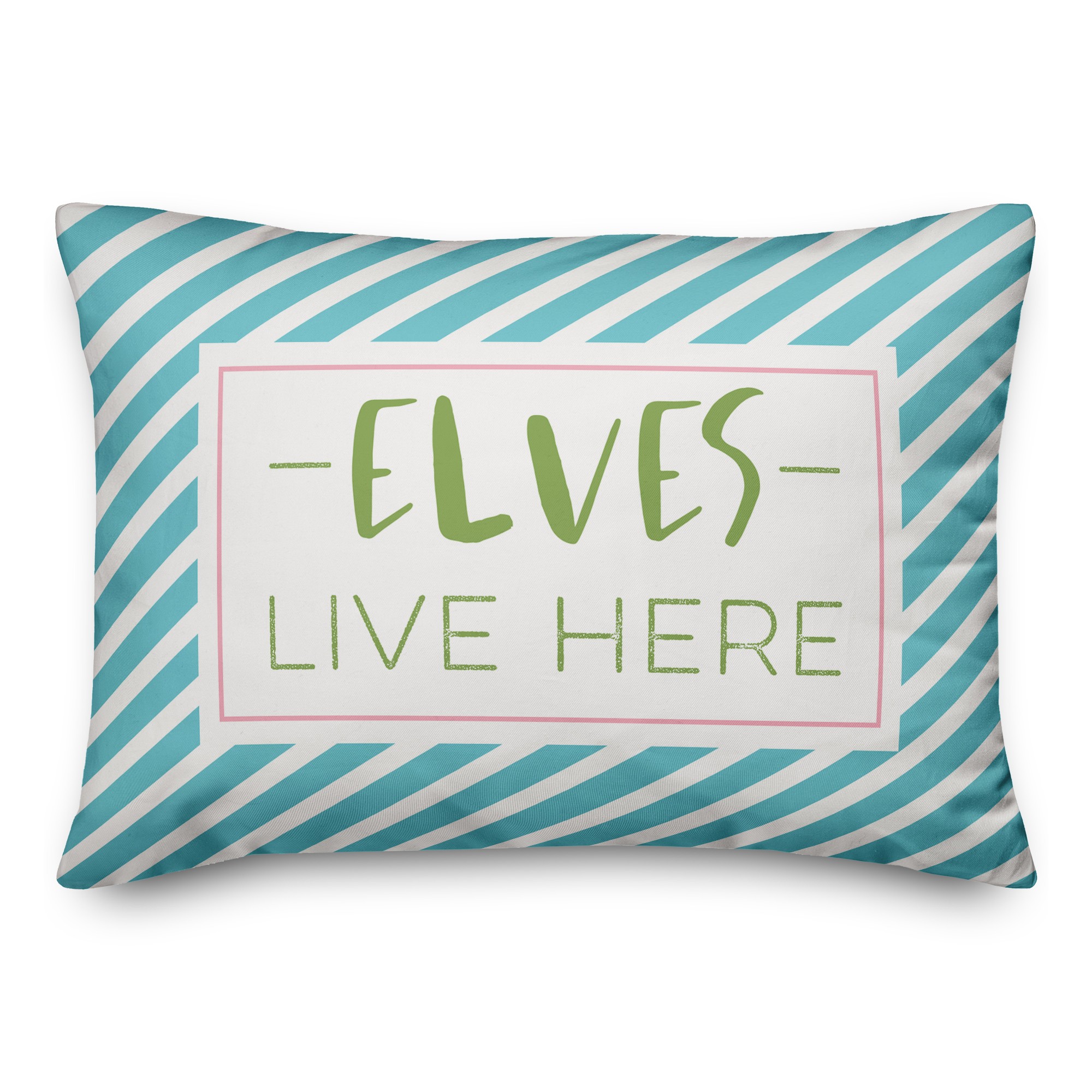 Elves Live Here 14x20 Spun Poly Pillow