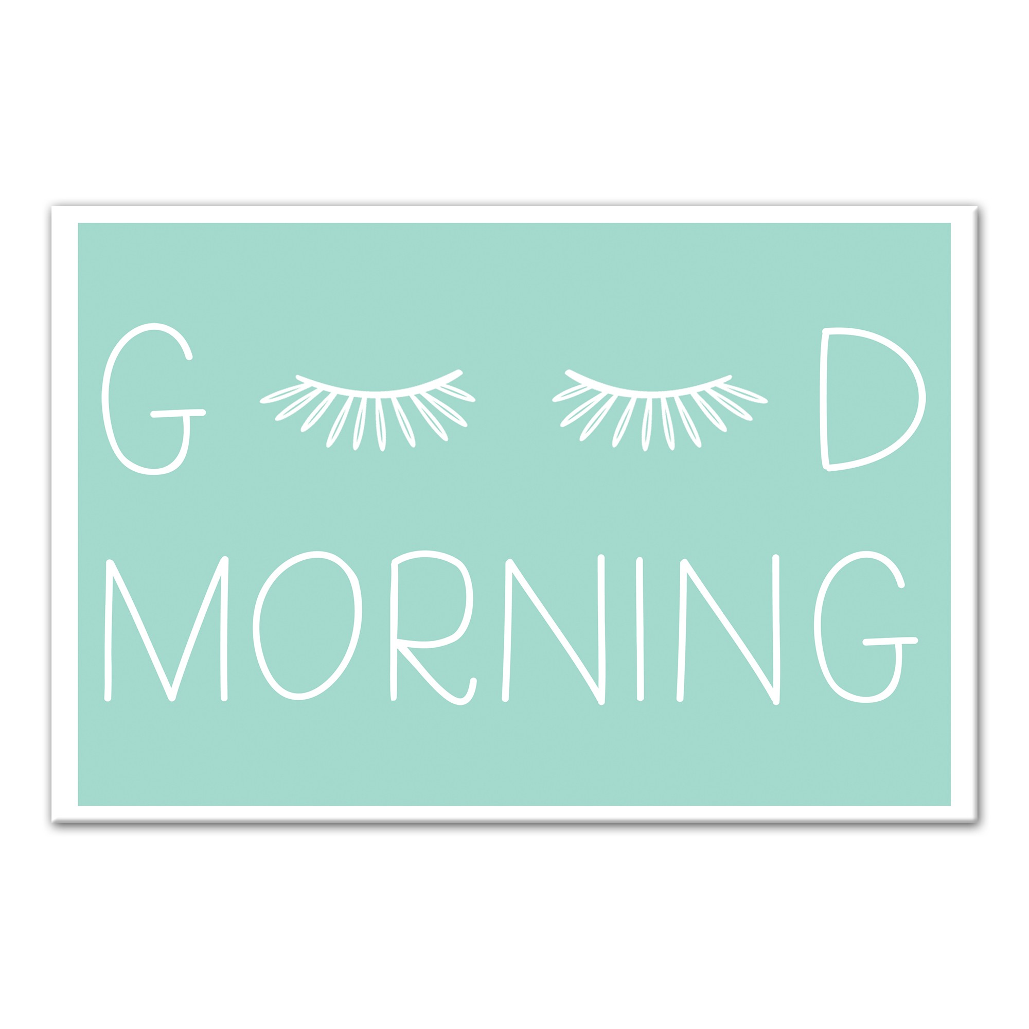 Good Morning Lashes 18x12 Canvas Wall Art