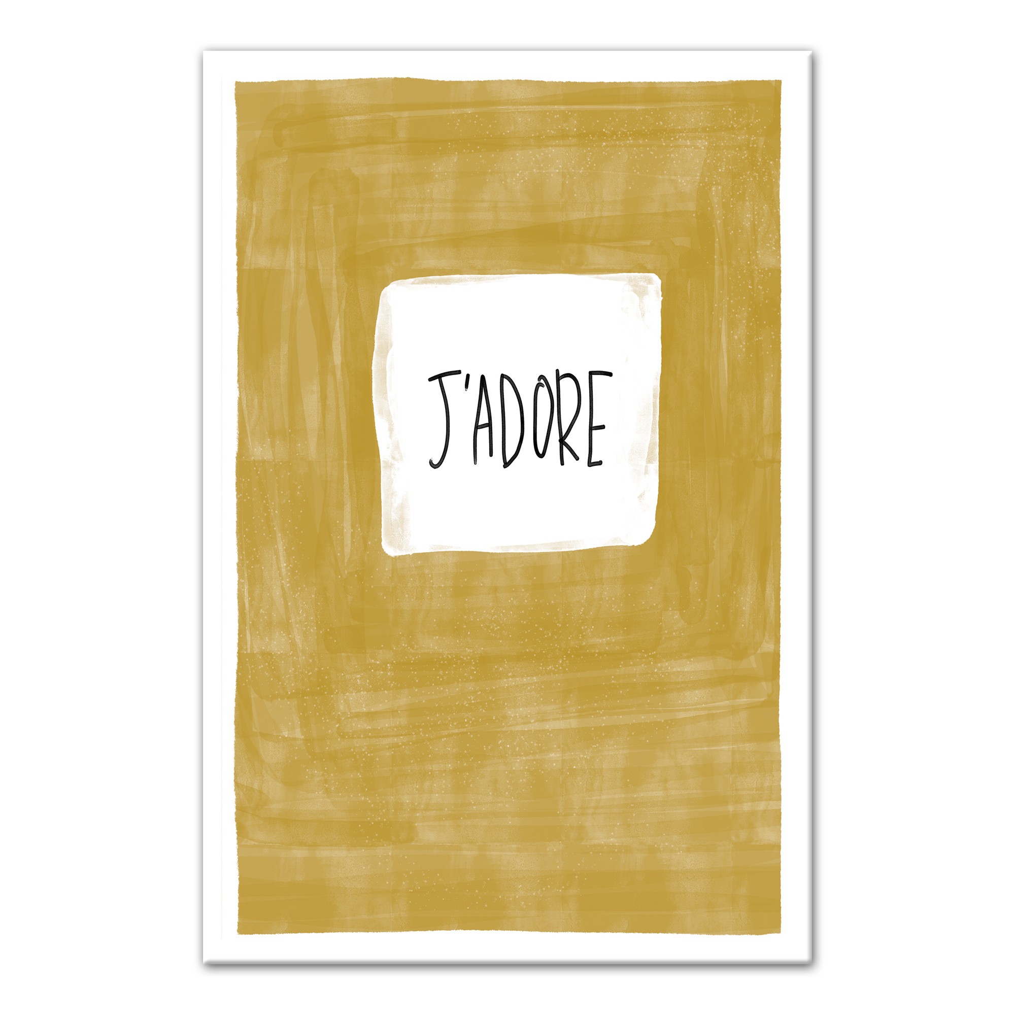 Painted J'Adore 12x18 Canvas Wall Art