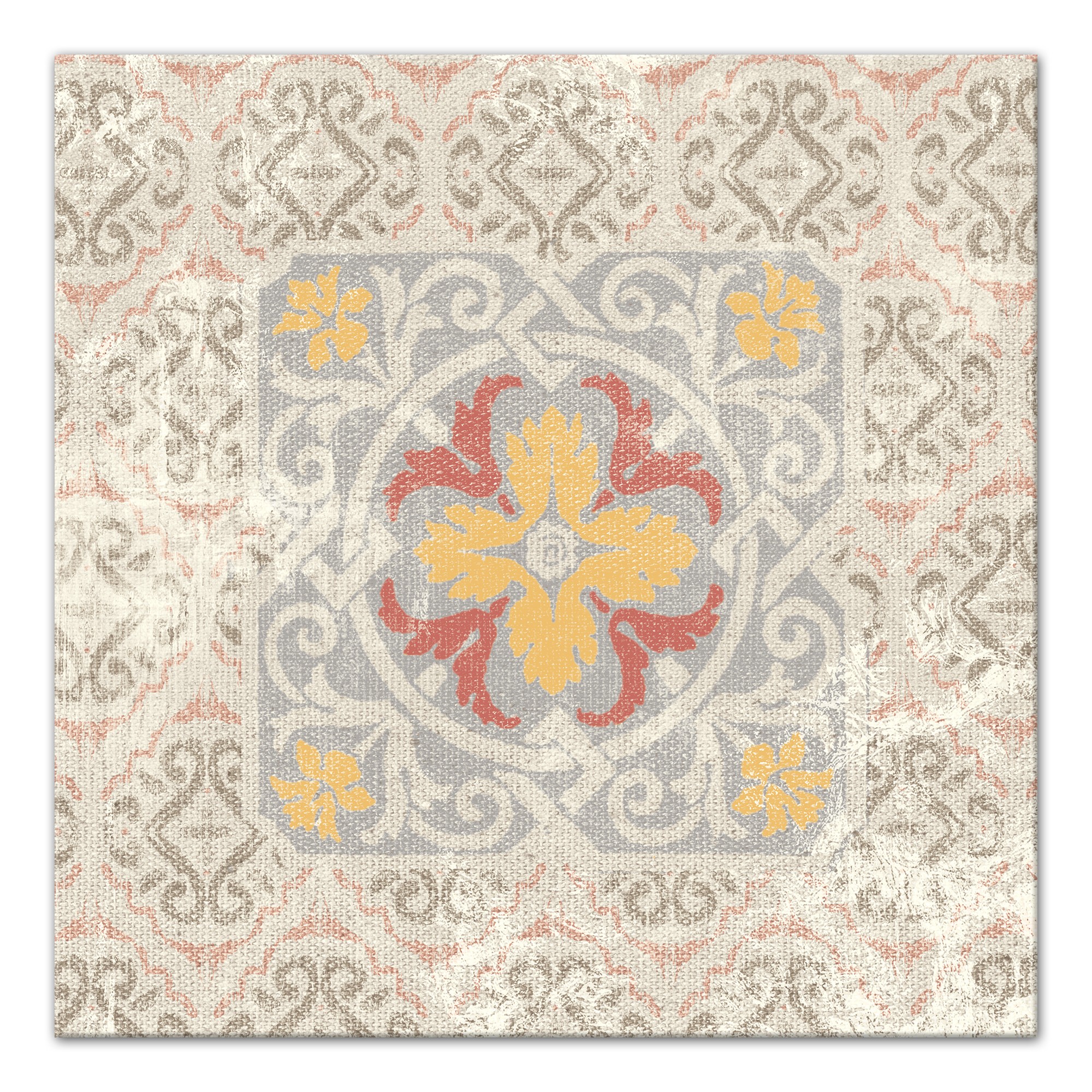 Square Medallion 16x16 Canvas Wall Art