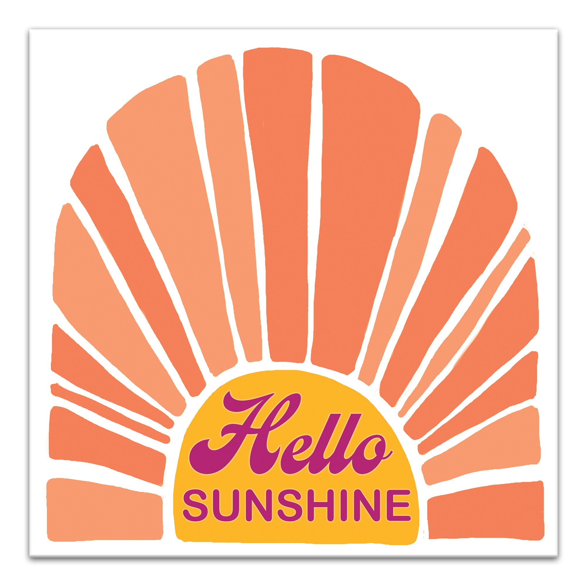 Hello Sunshine 16x16 Canvas Wall Art
