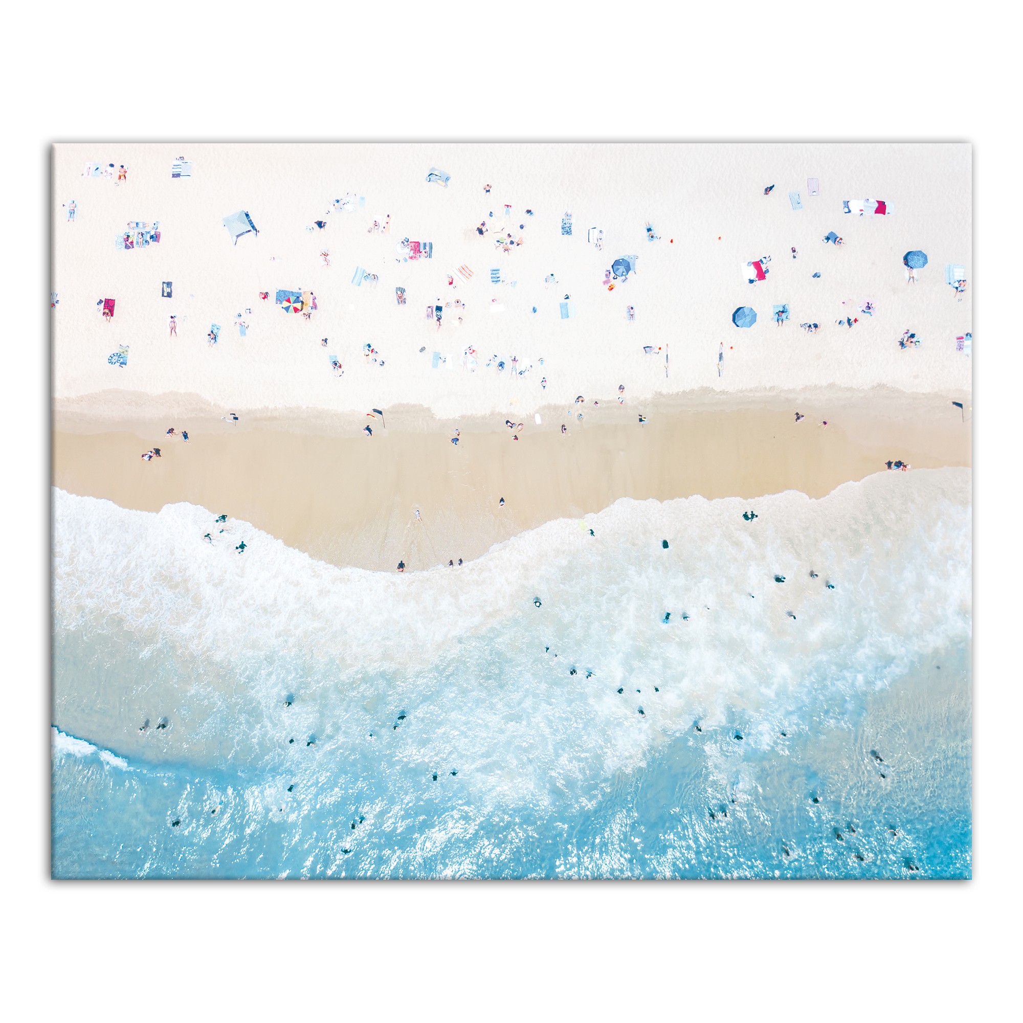 Swimming Beach 20x16 Canvas Wall Art