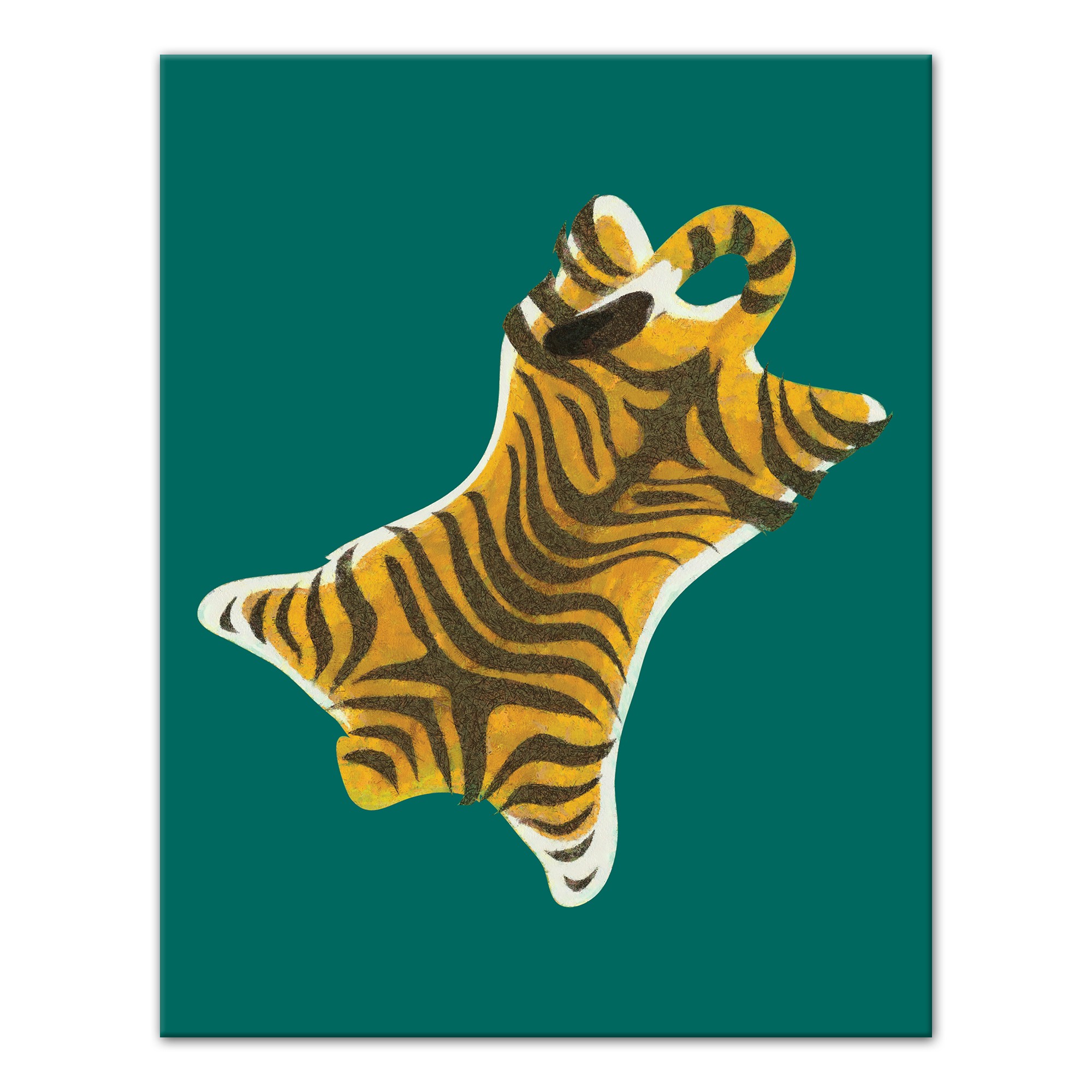 Tiger Skin Rug 11x14 Canvas Wall Art