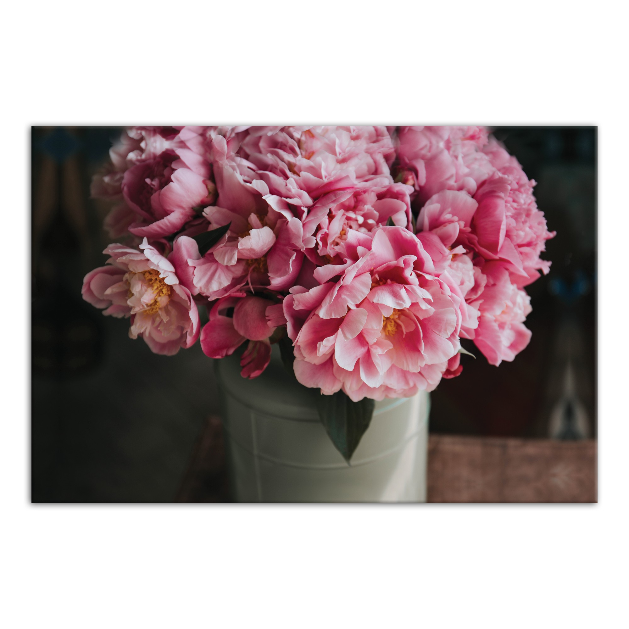 Pink Flower Bouquet 24x16 Canvas Wall Art