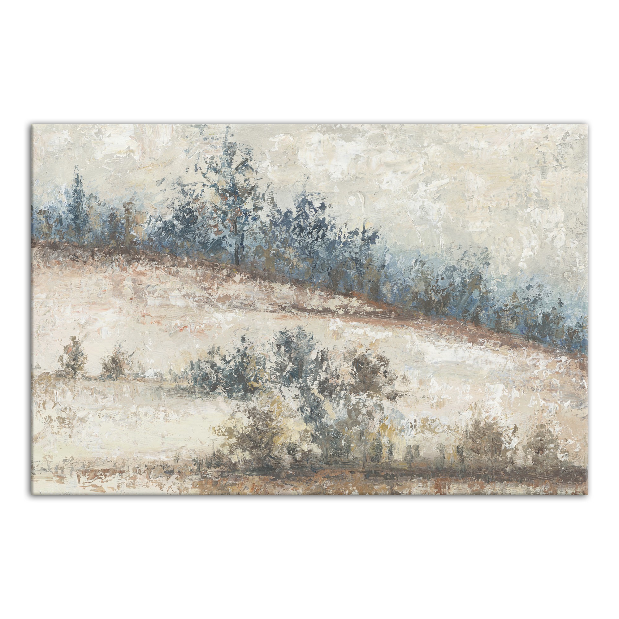 Blue and Tan Scenery 24x16 Canvas Wall Art
