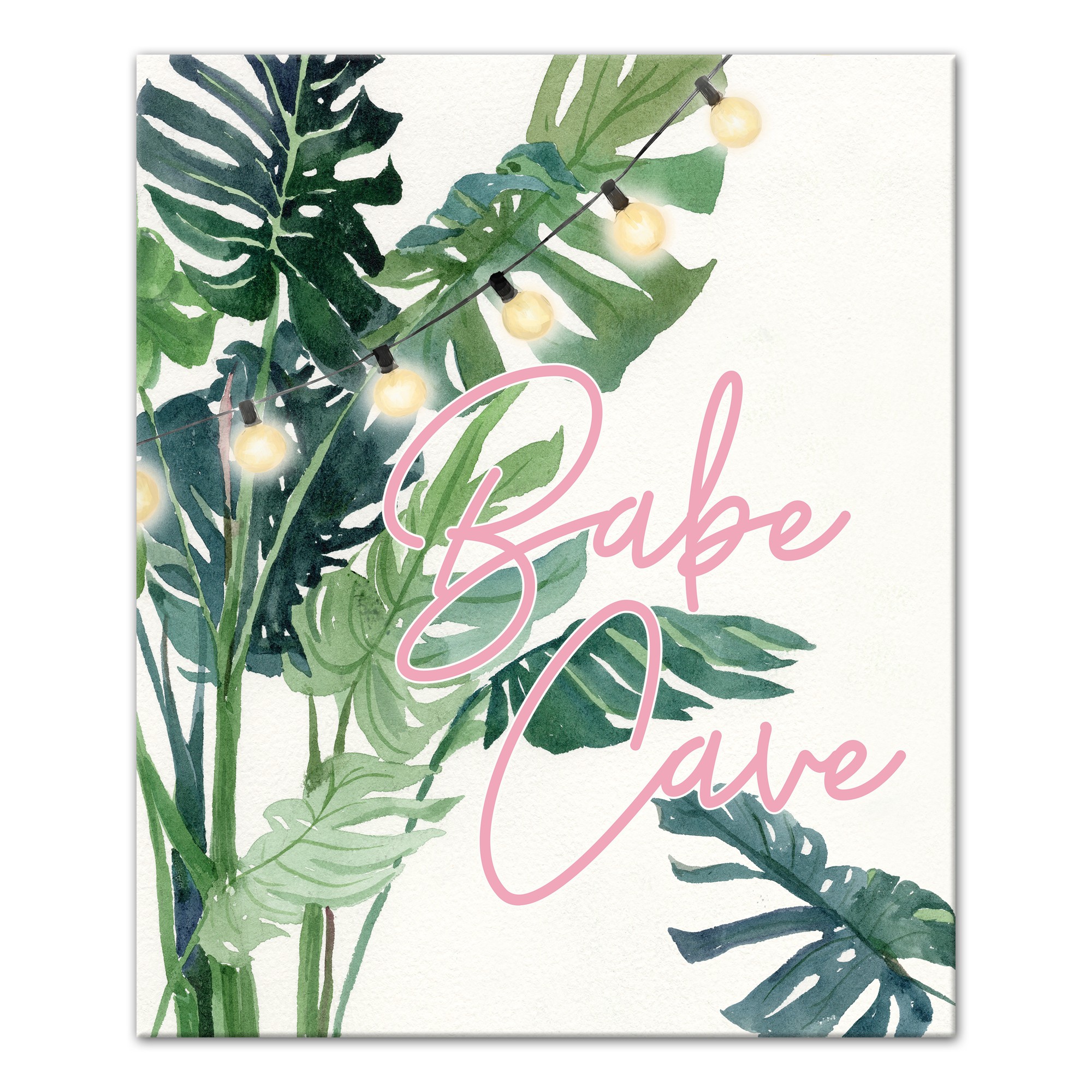 Babe Cave Plants 20x24 Canvas Wall Art