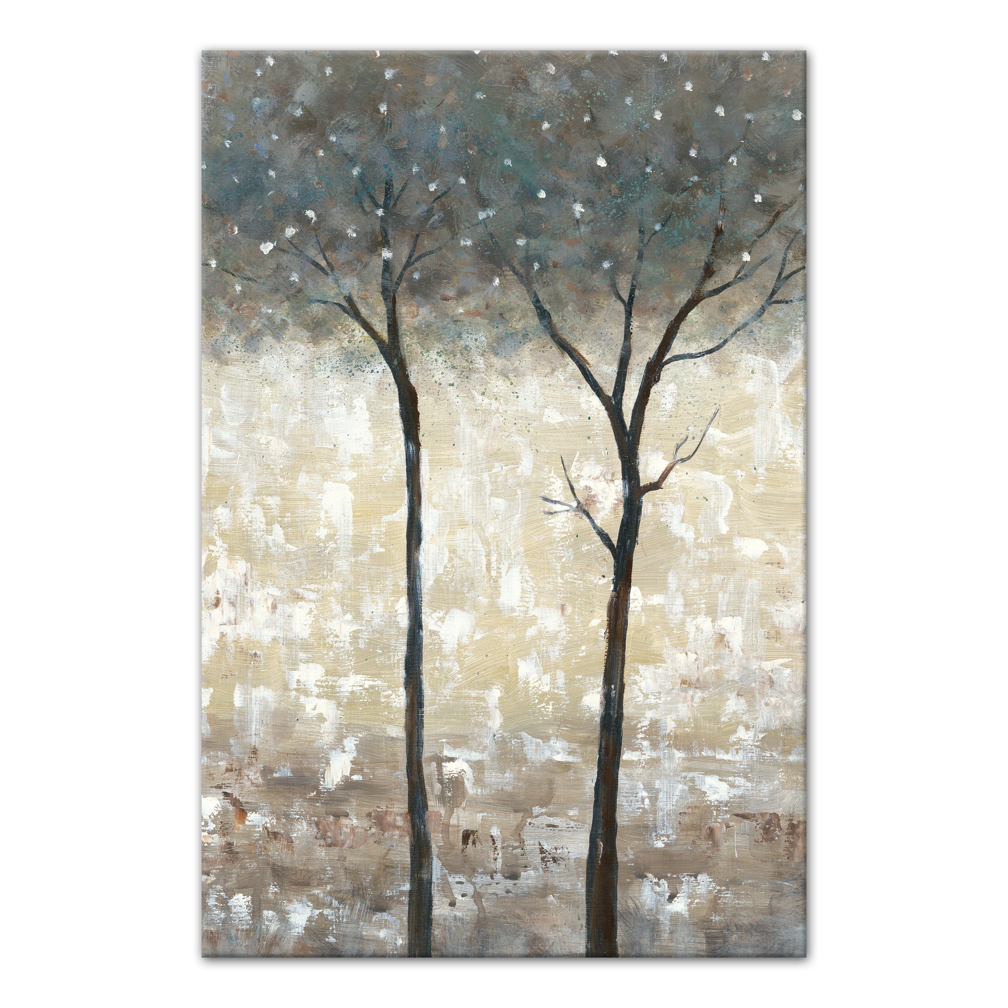 Painted Neutral Trees 20x30 Canvas Wall Art