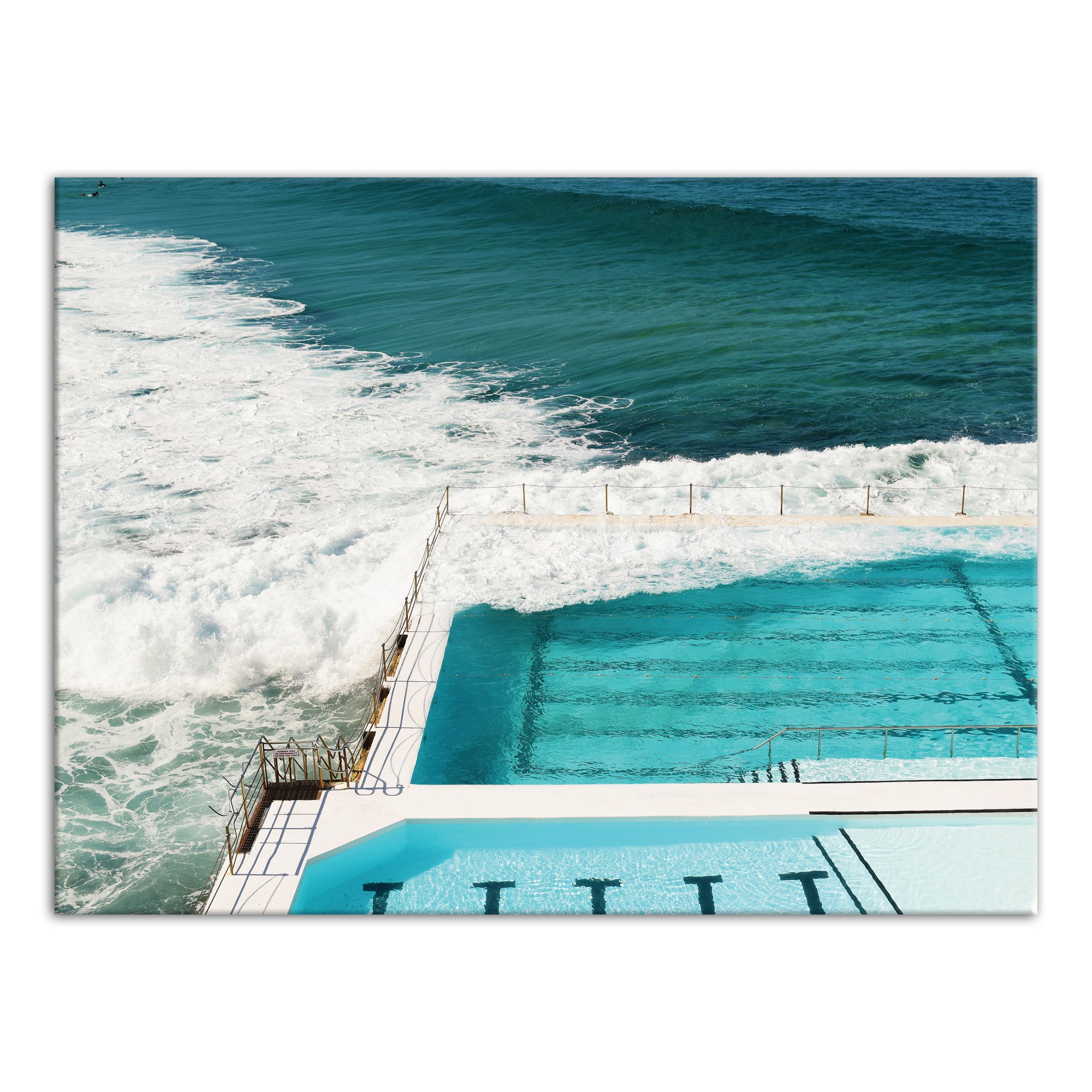 Beach Pool 40x30 Canvas Wall Art