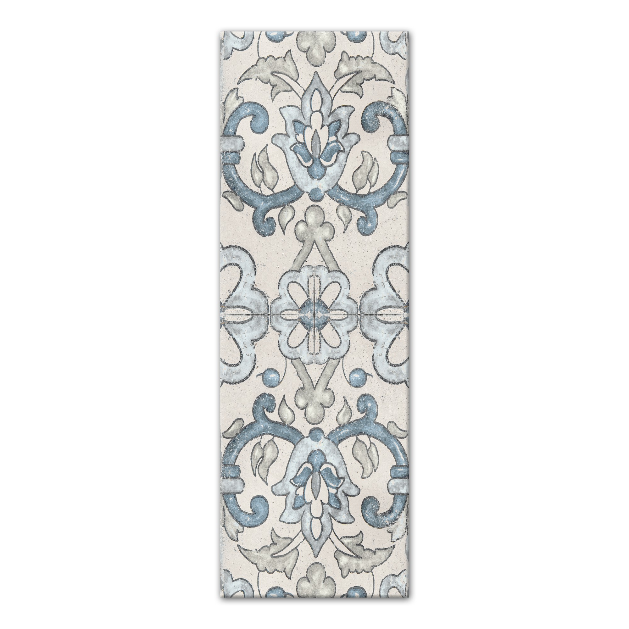 Blue Decorative Panel 12x36 Canvas Wall Art