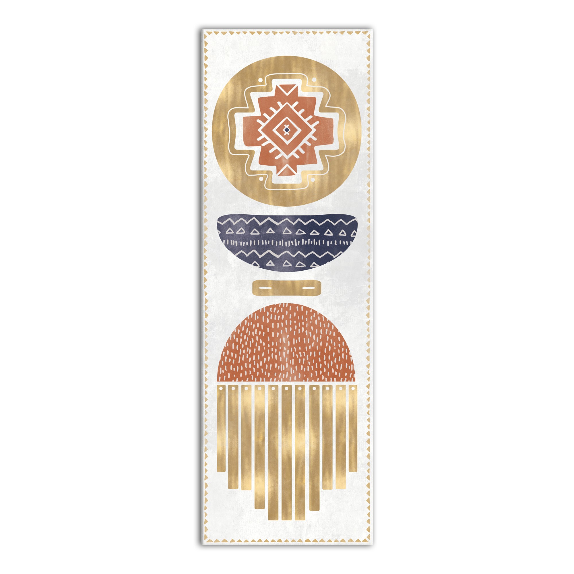 Southwestern Hanging Shapes 12x36 Canvas Wall Art