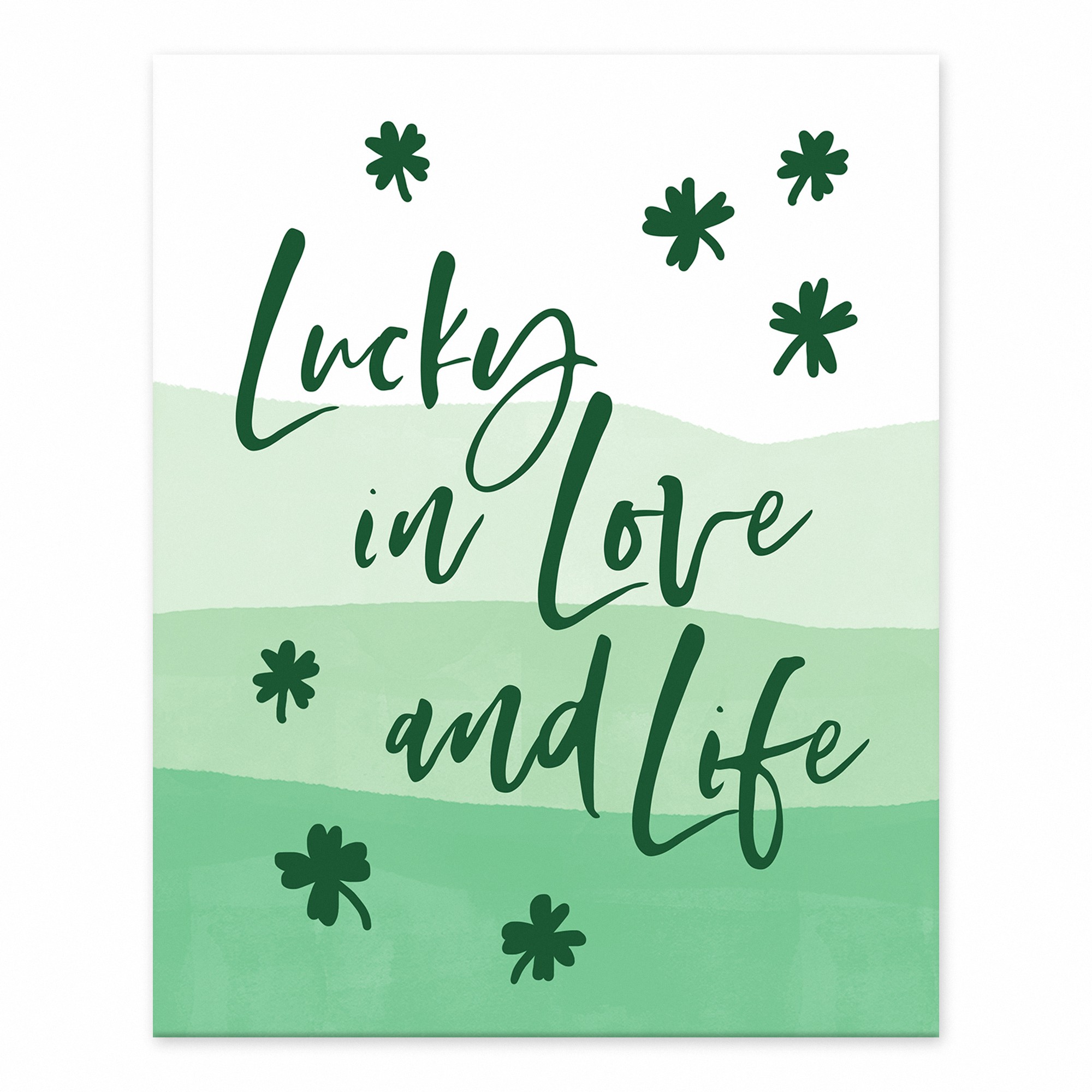 Lucky Love and Life 10x8 Tabletop Canvas