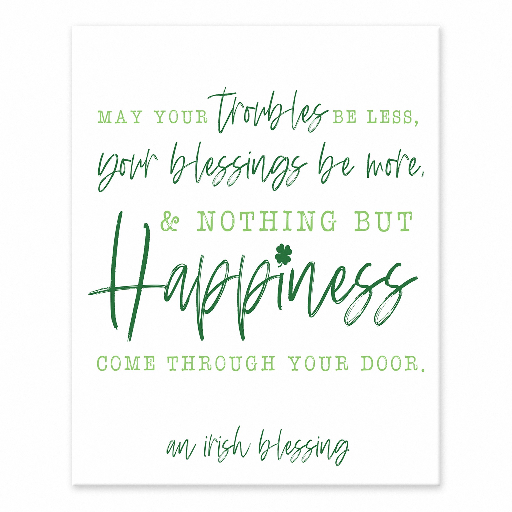 Irish Blessing 10x8 Tabletop Canvas