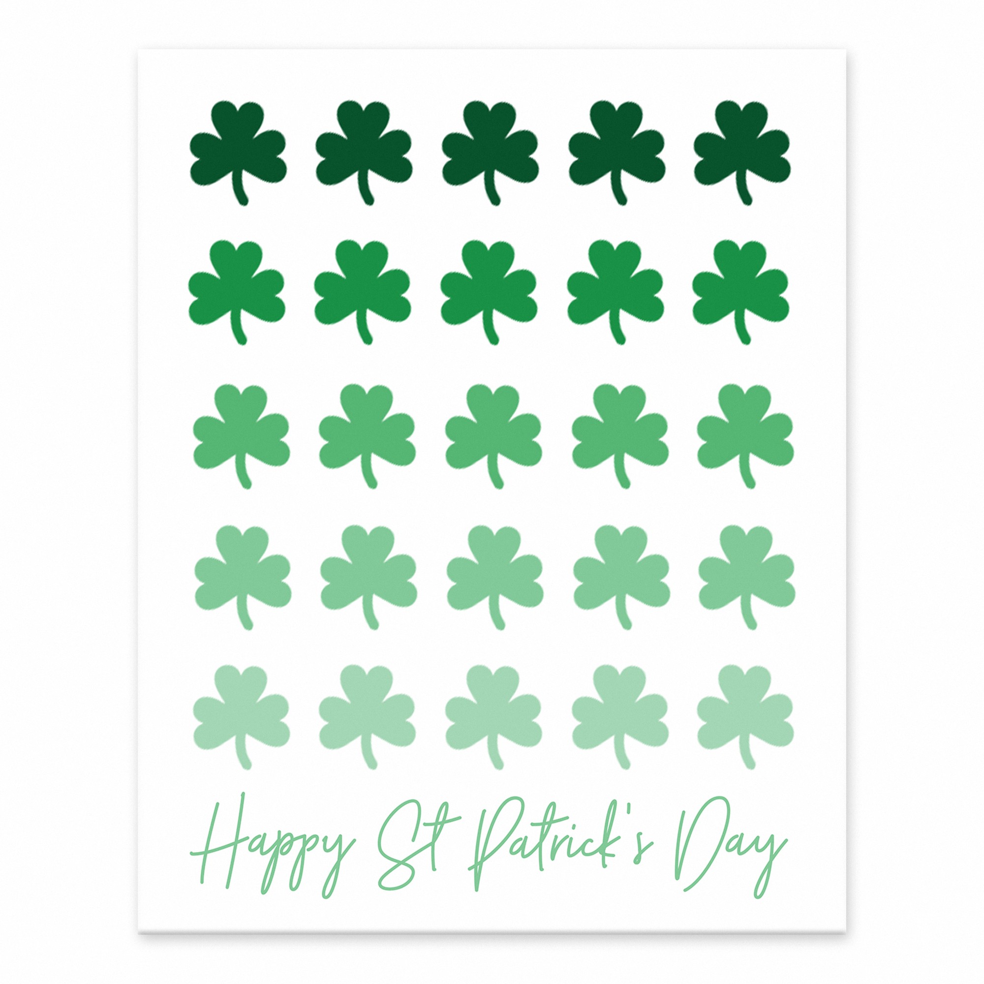 St. Patrick Shamrocks 10x8 Tabletop Canvas