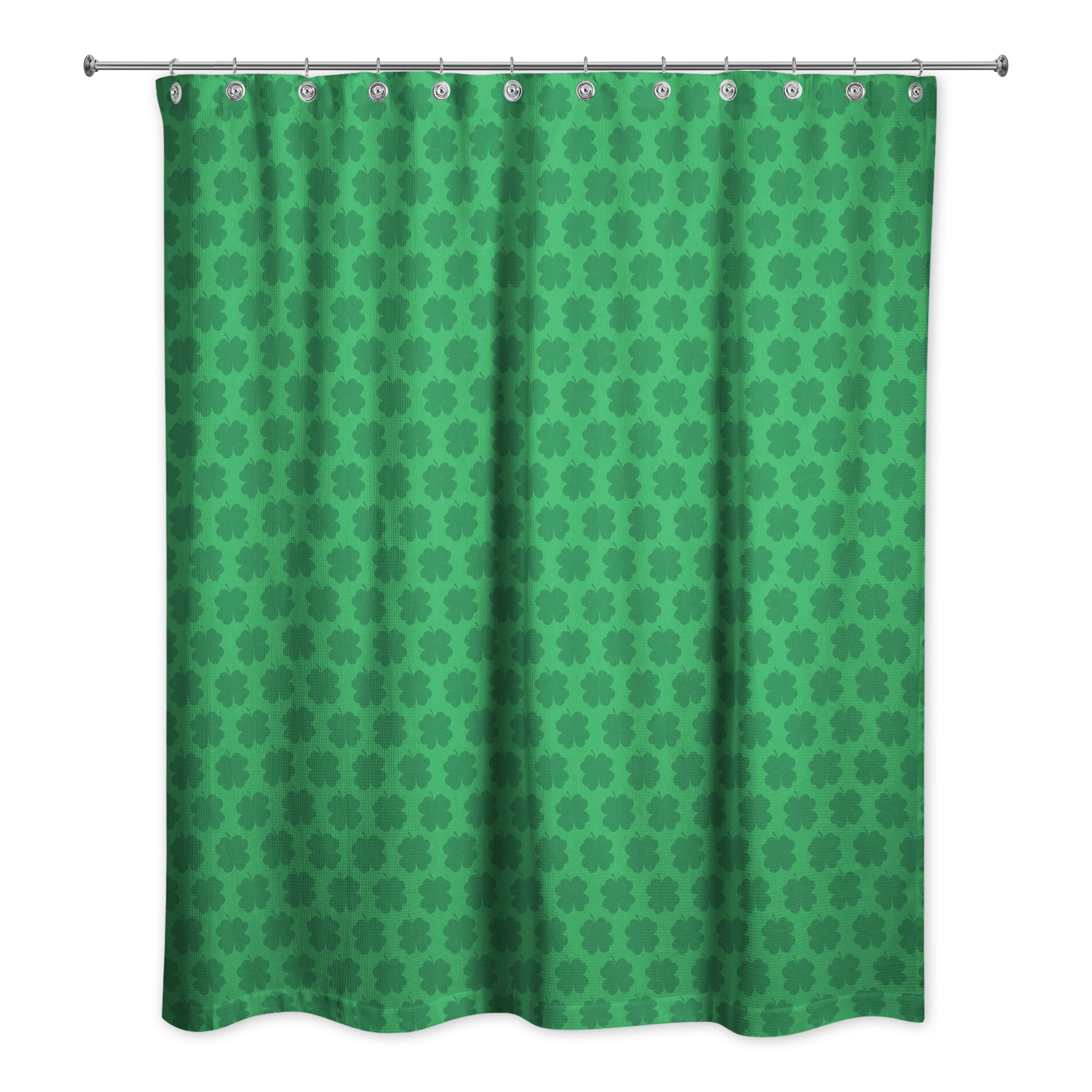 Four Leaf Clover Pattern 71x74 Shower Curtain