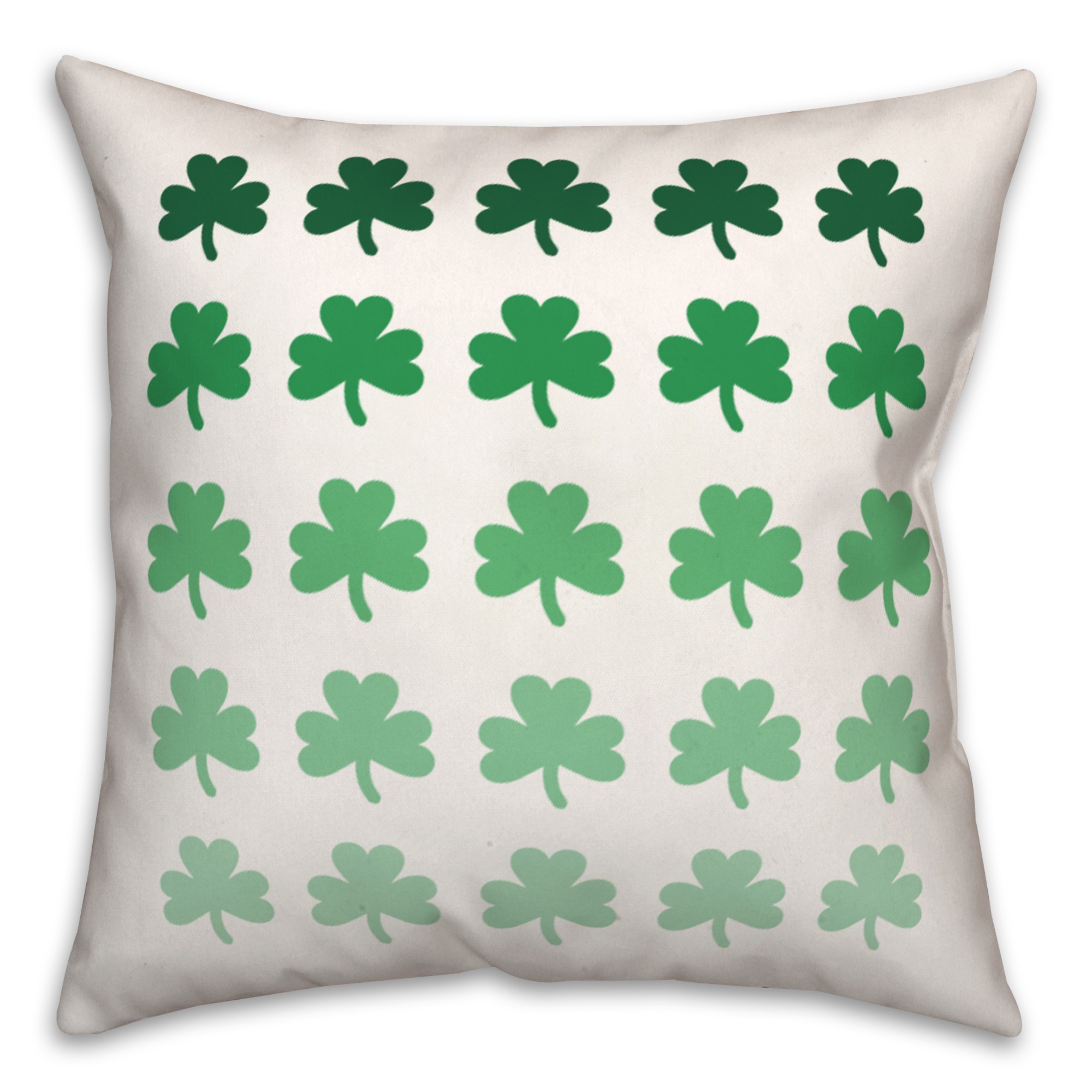 St. Patrick Shamrocks 18x18 Spun Poly Pillow