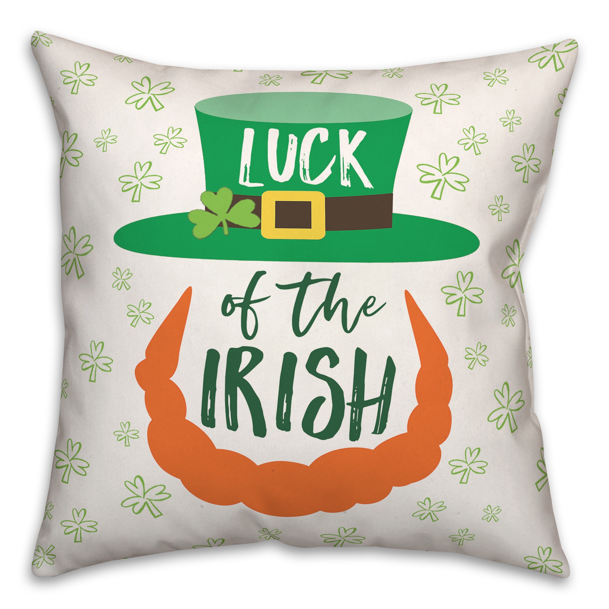 Luck of the Irish 18x18 Spun Poly Pillow