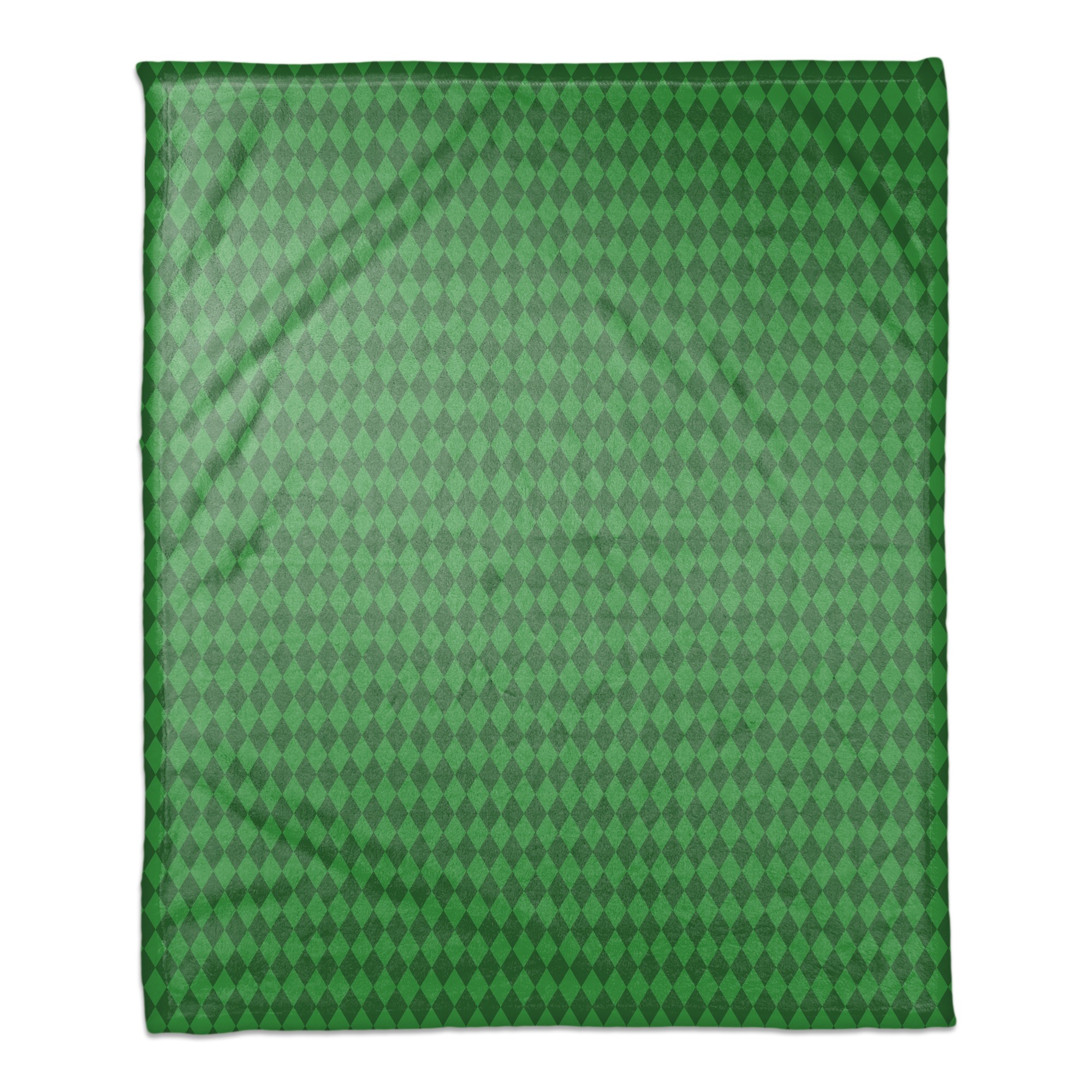 Green Diamond Pattern 50x60 Coral Fleece Blanket