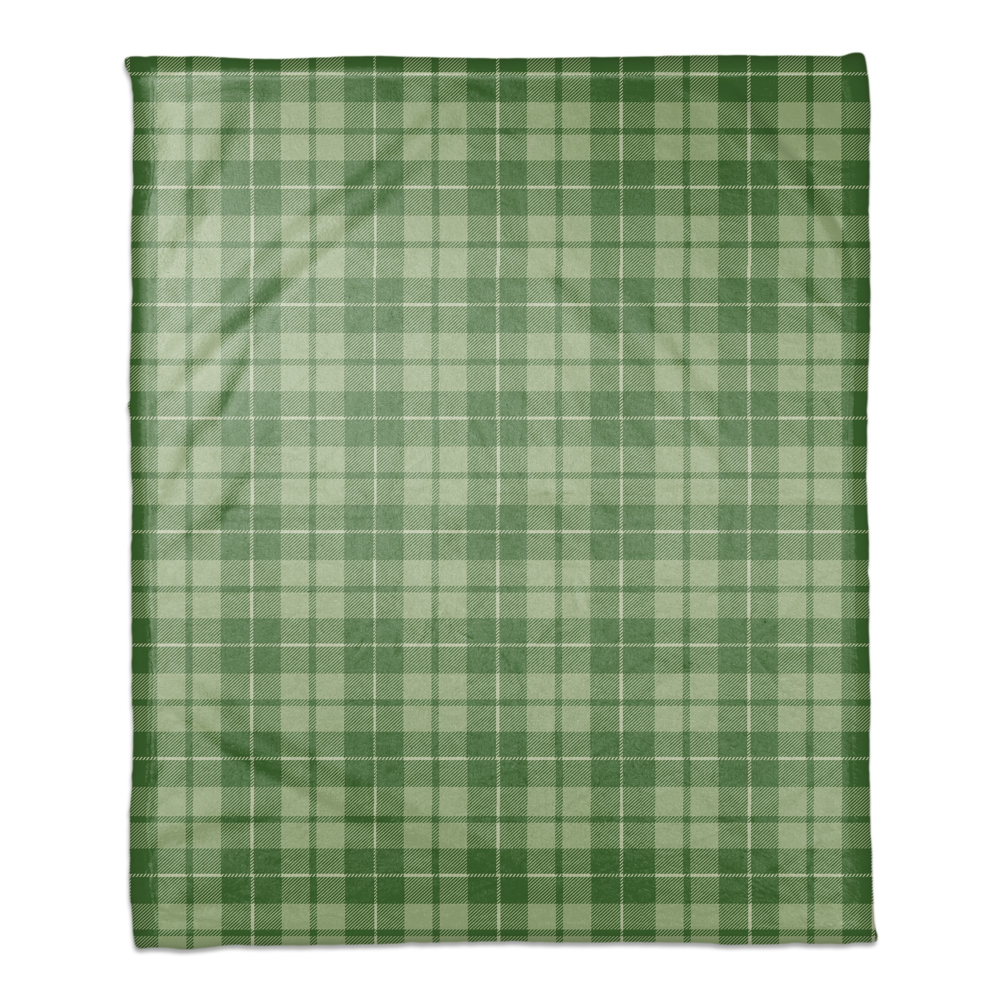 Green Plaid 50x60 Coral Fleece Blanket