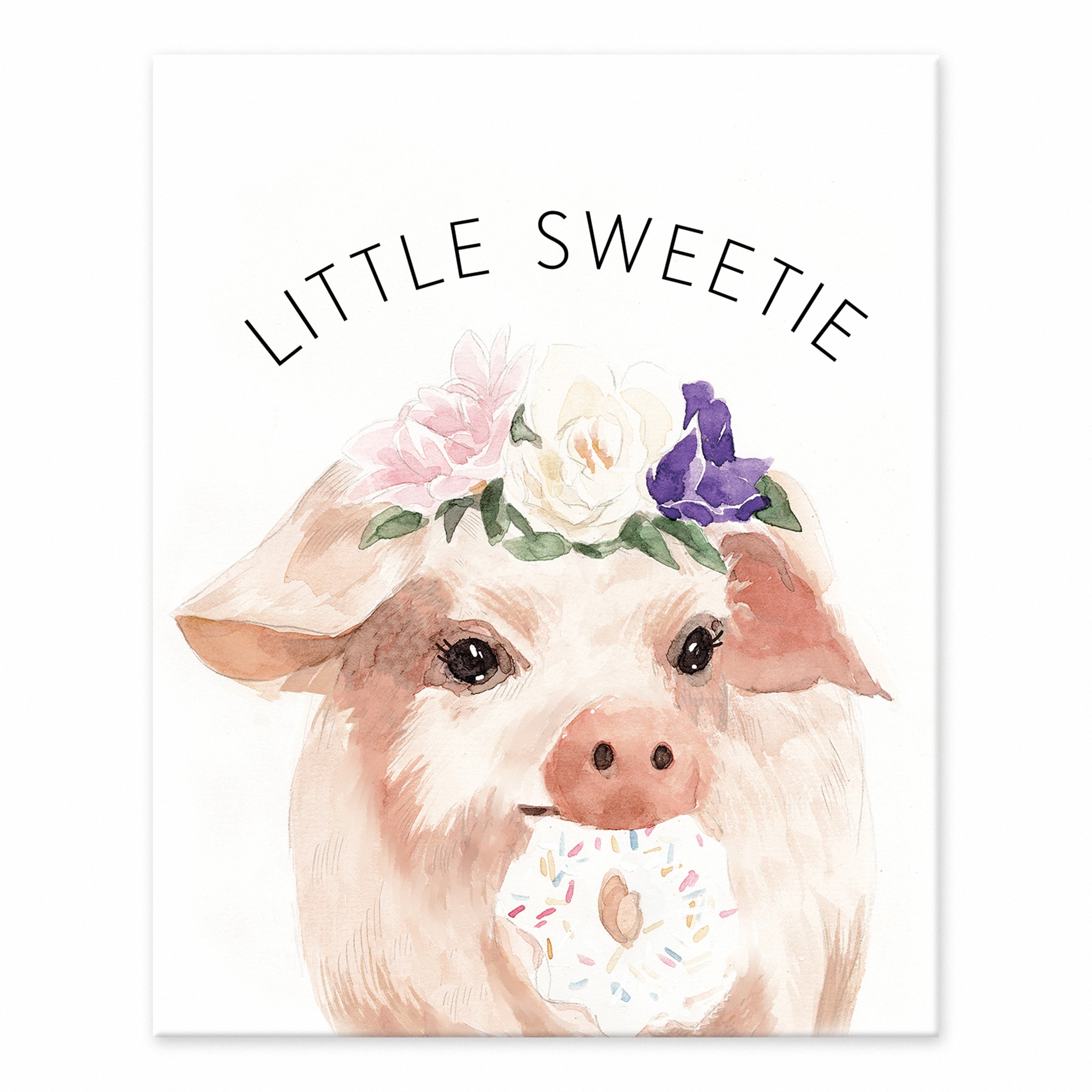 Little Sweetie Pig 8x10 Tabletop Canvas