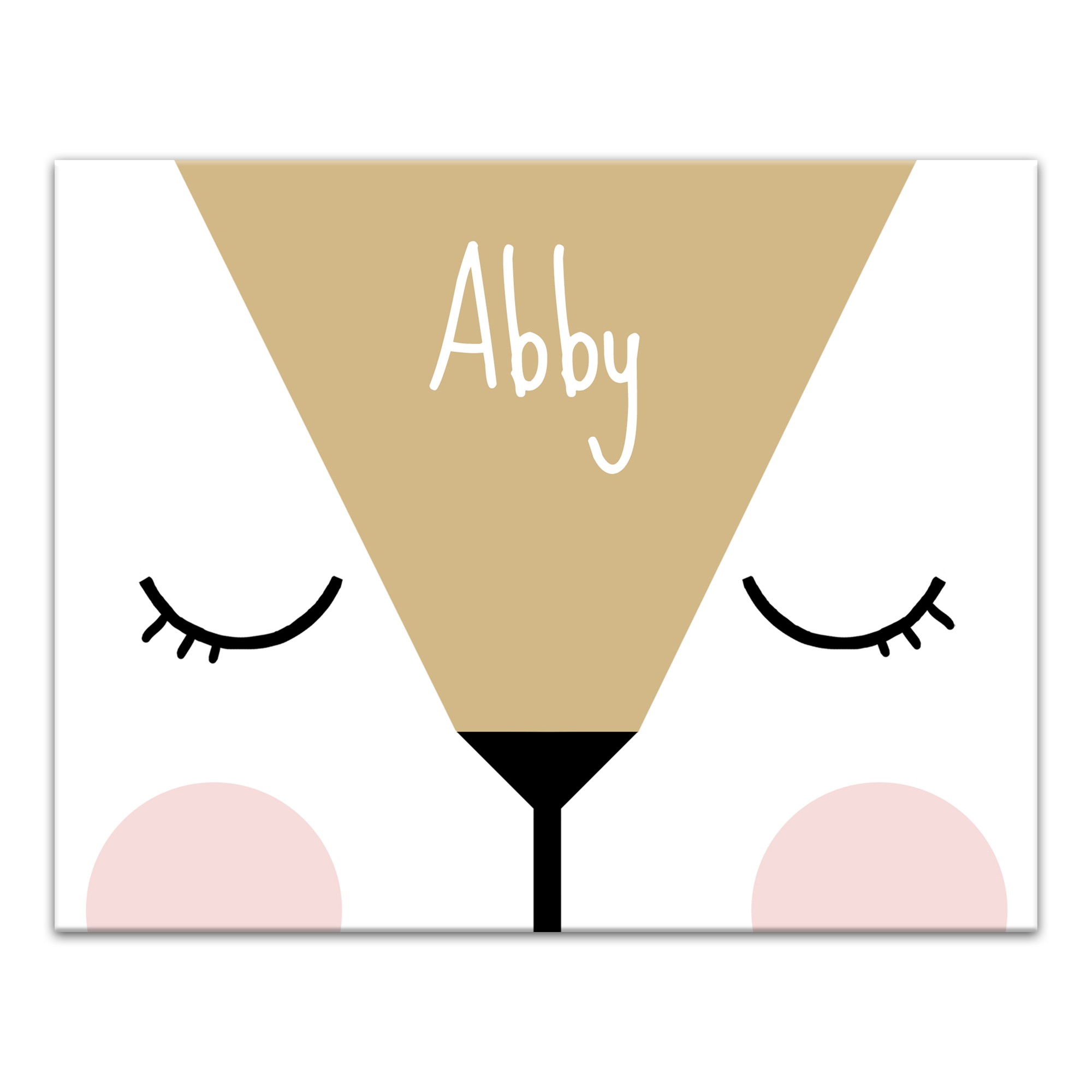 Cute Animal Face 14x11 Personalized Canvas Wall Art