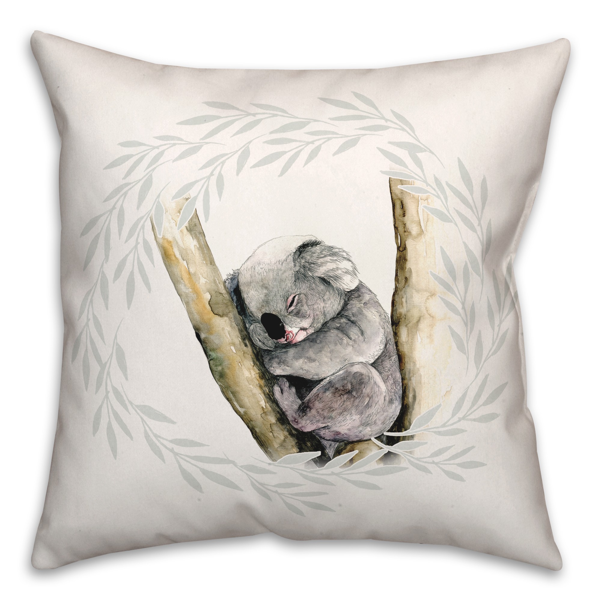 Sleeping Koala 18x18 Spun Poly Pillow
